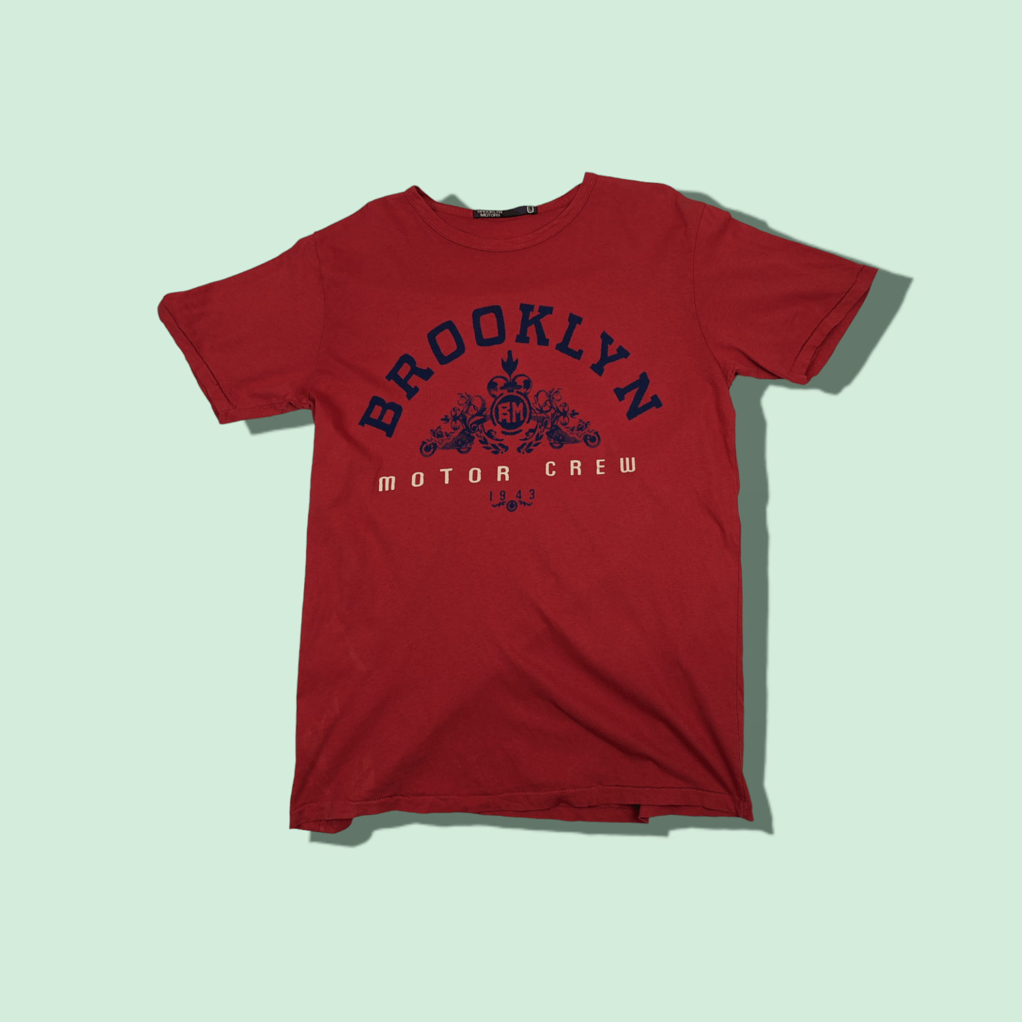 Vintage Vintage 90's BROOKLYN MOTORS Graphic T-Shirt Single Stitches Size US L / EU 52-54 / 3 - 1 Thumbnail