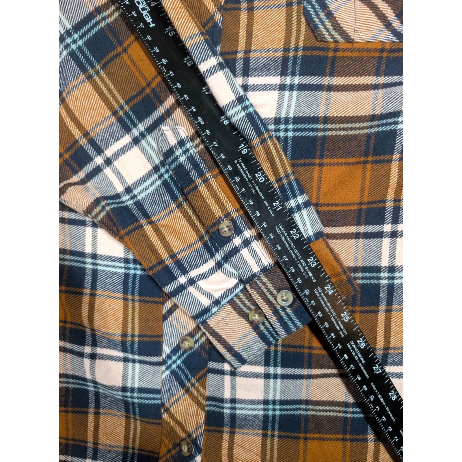 Duluth Trading Company Duluth Trading Co Shirt Mens 3XL Brown Plaid Flannel Long Sleeve Button Up Sh Blanket? Size US XXL / EU 58 / 5 - 4 Thumbnail