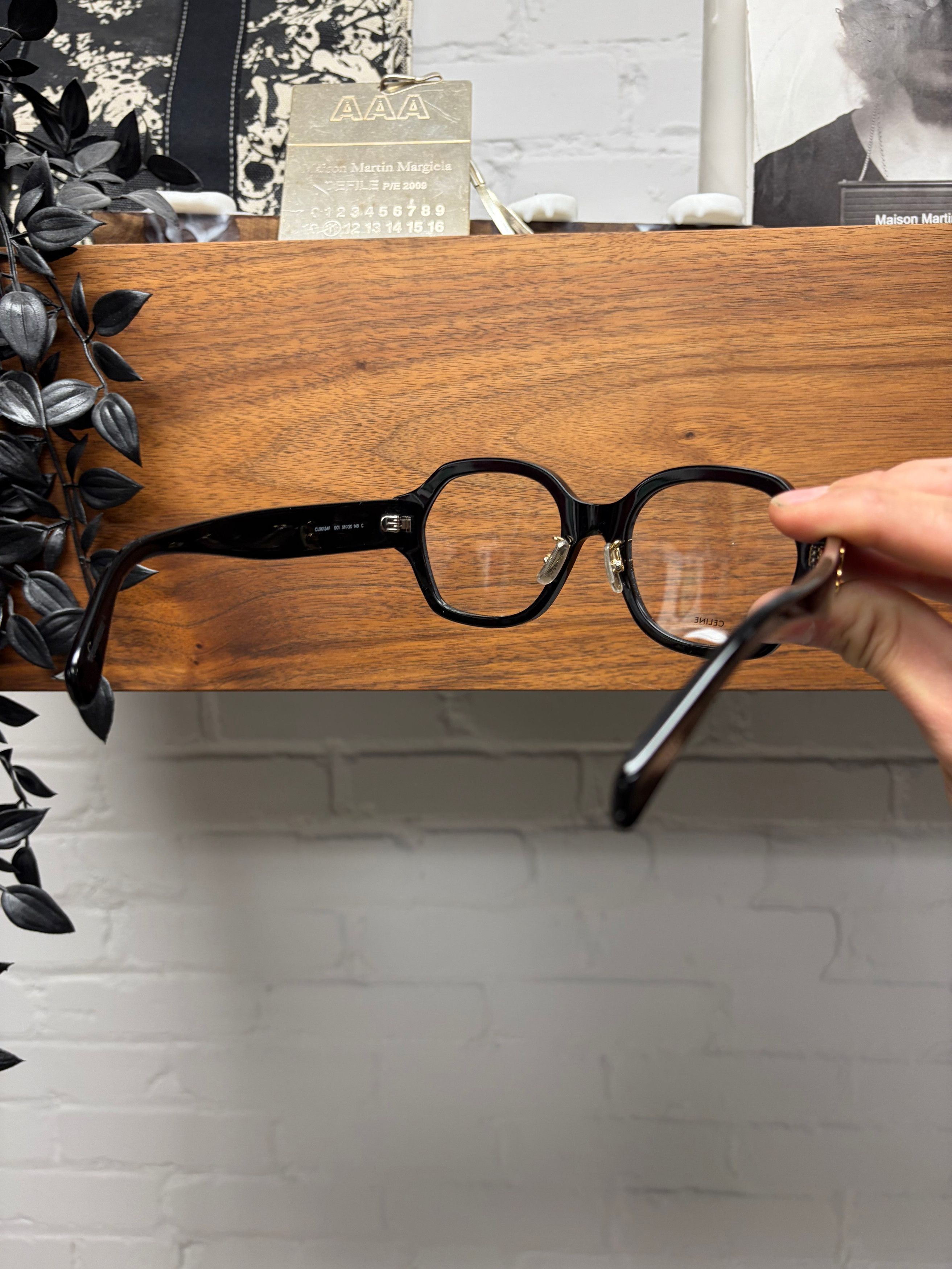 Celine Celine ‘CL50134F’ Rounded Glossy Black Optical Glasses Size ONE SIZE - 3 Thumbnail