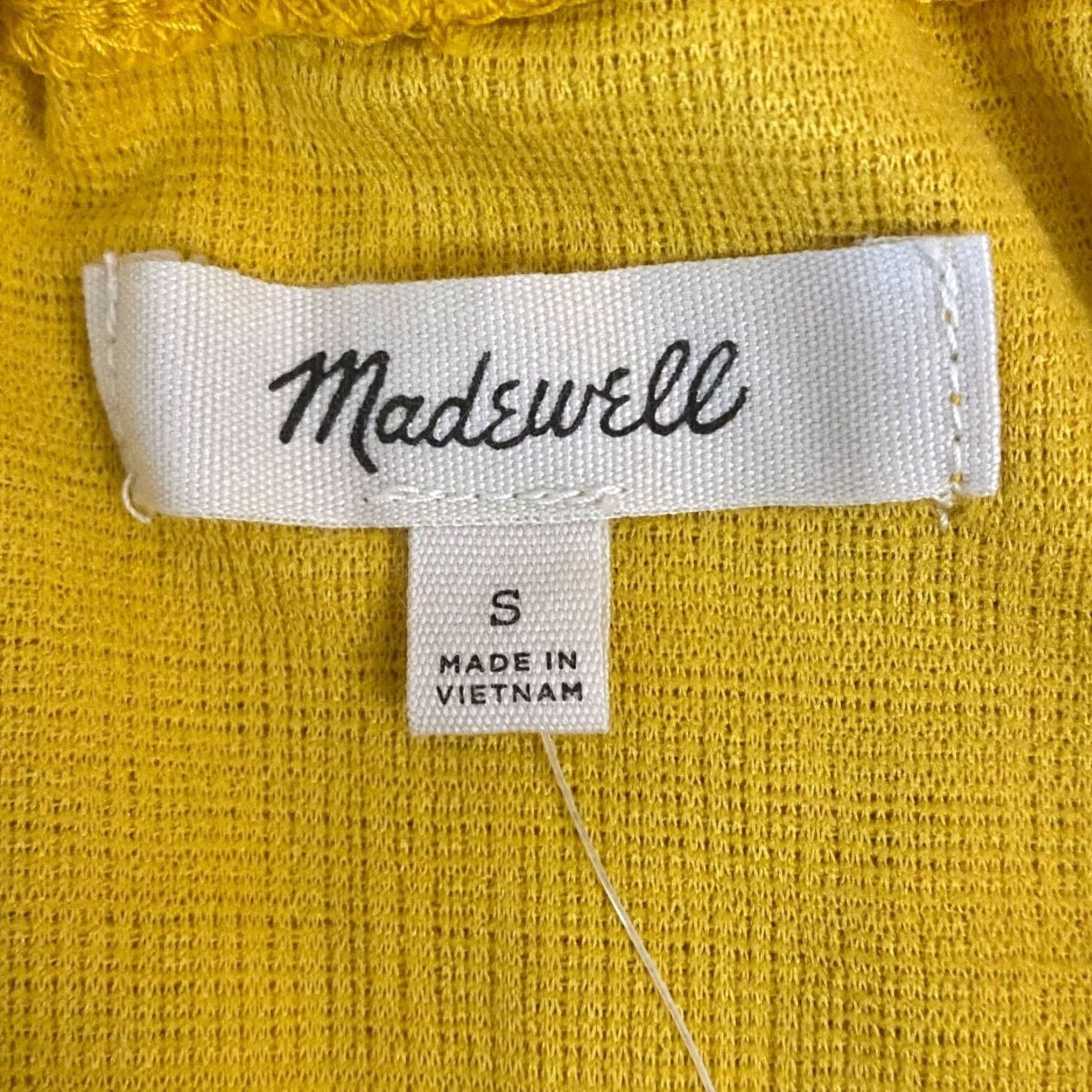 Madewell Madewell Texture & Thread Off The Shoulder Top Yellow Women's Small New Stretch Size S / US 4 / IT 40 - 7 Thumbnail