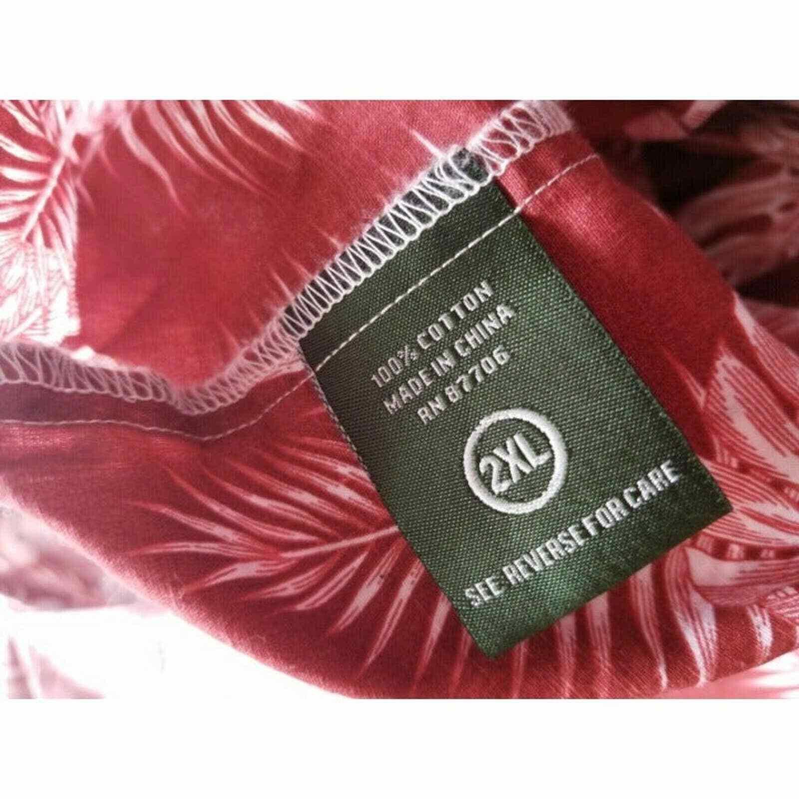 Stingwater Stillwater Supply Co. Red White Hawaiian Button Front Shir Size US XXL / EU 58 / 5 - 5 Thumbnail