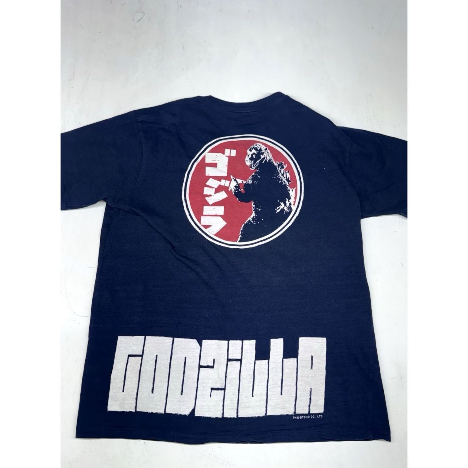 ESPIRIT Hikeshi Spirit Godzilla Japanese Graphic Shirt Navy Streetwear Mens M Size US M / EU 48-50 / 2 - 6 Thumbnail