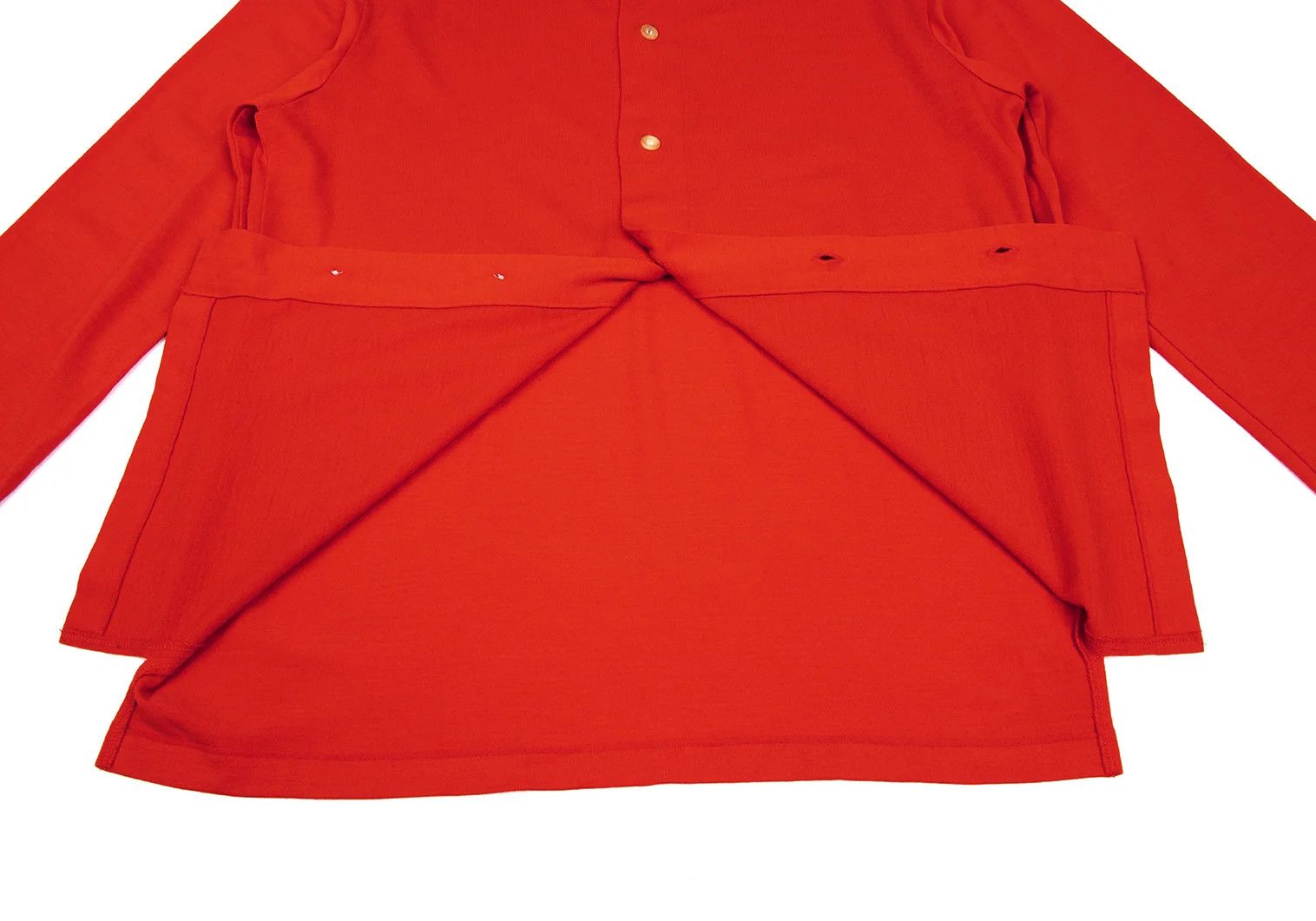Yohji Yamamoto Yohji Yamamoto Wool Knit Shirt Red 3 Size US L / EU 52-54 / 3 - 8 Thumbnail