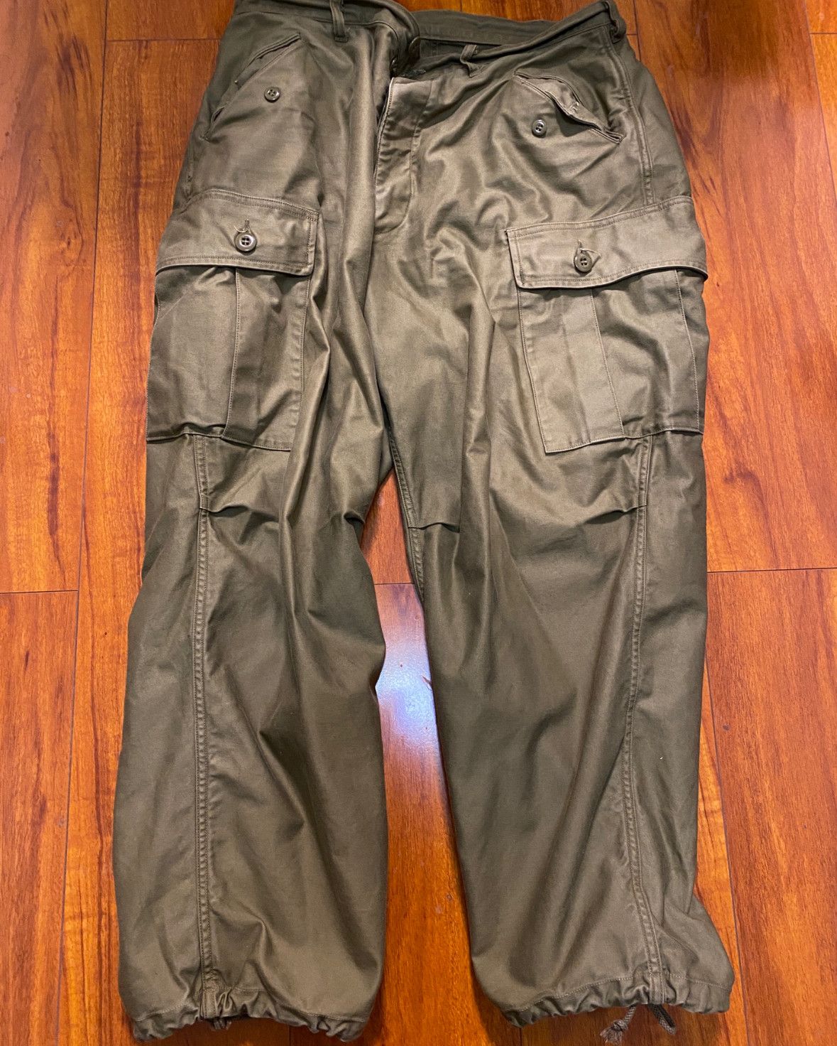 image of Freewheelers Jungle Fatigues Jungle Field Military Pants in Green, Men's (Size 34)