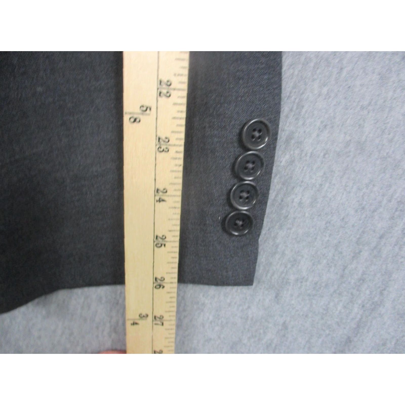 Brooks Brothers Brooks Brothers Blazer Mens 41L Gray Two-Button Stretch Wool Suit Jacket 346 Regular Long Wool Spandex Notch Lapel Two-Button Front Closure Size 42R - 5 Thumbnail