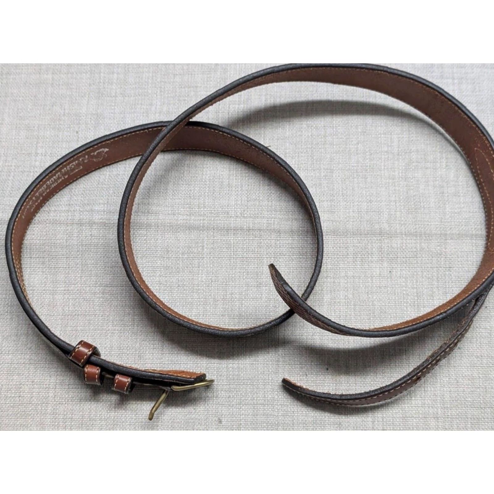 Vintage VINTAGE Amish Made Belts Western Belt Ranger Belt 48 Brown Tooled Leather USA Made Men Size 48/49 Belt Width 1-1/2" Cowboy Ranger Western Mens Size ONE SIZE - 3 Thumbnail