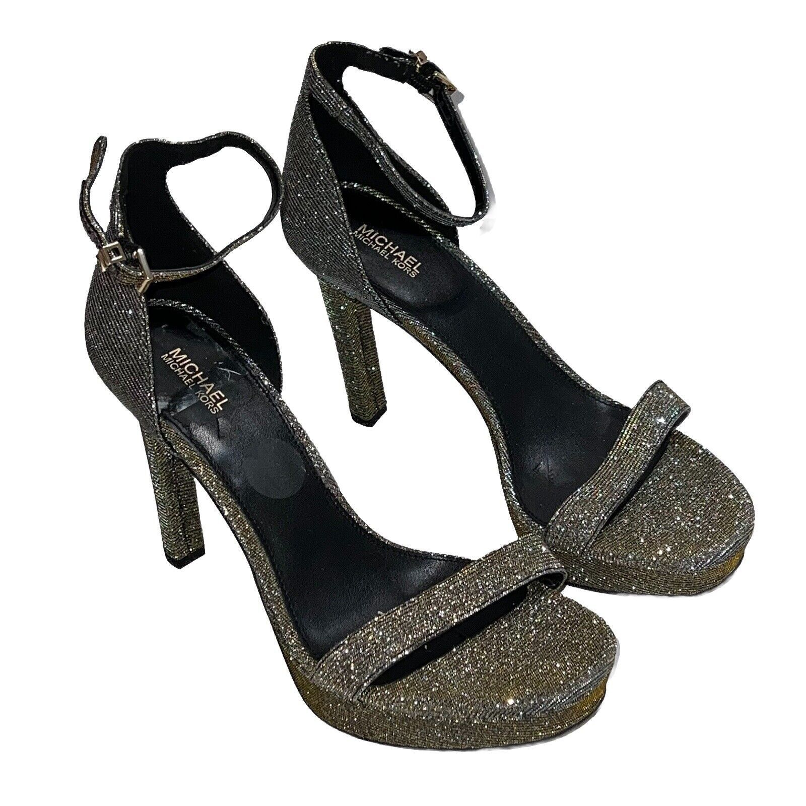 Michael Kors New Michael Kors Margot Glitter Gold Platform Heels 8.5 M Size US 8.5 / IT 38.5 - 2 Thumbnail