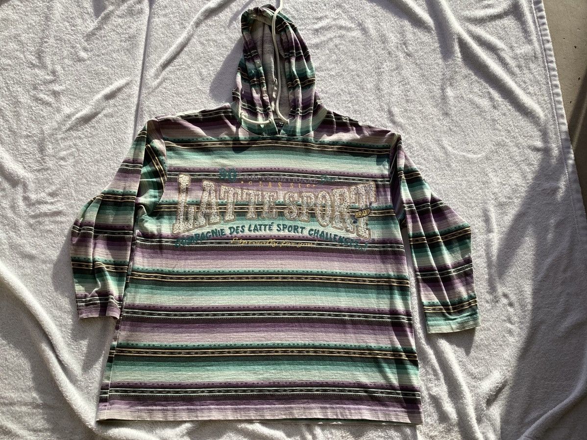 Other × Vintage Vtg 90s traditional Latte sport brand Aztec/native hoodie Size US M / EU 48-50 / 2 - 1 Thumbnail