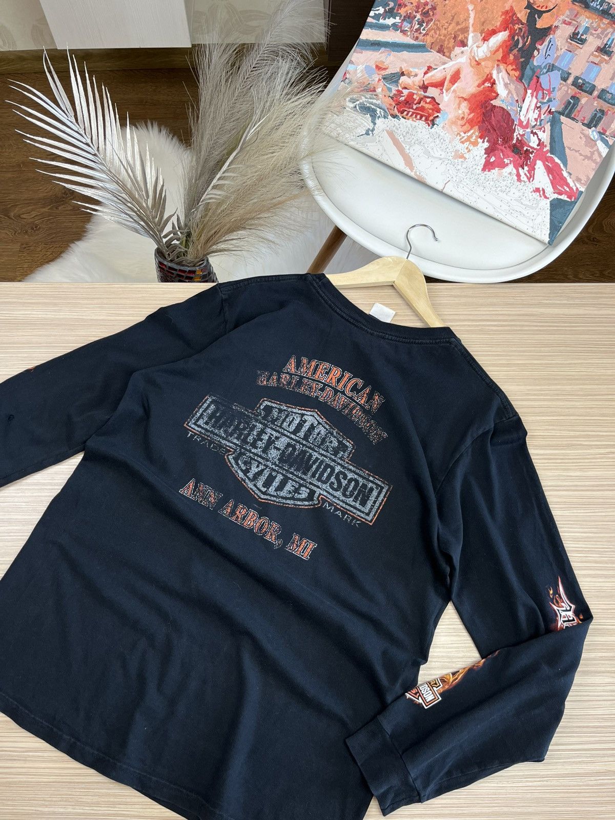 Harley Davidson × Vintage Harley davidson longsleeve shirt flame Size US M / EU 48-50 / 2 - 10 Thumbnail