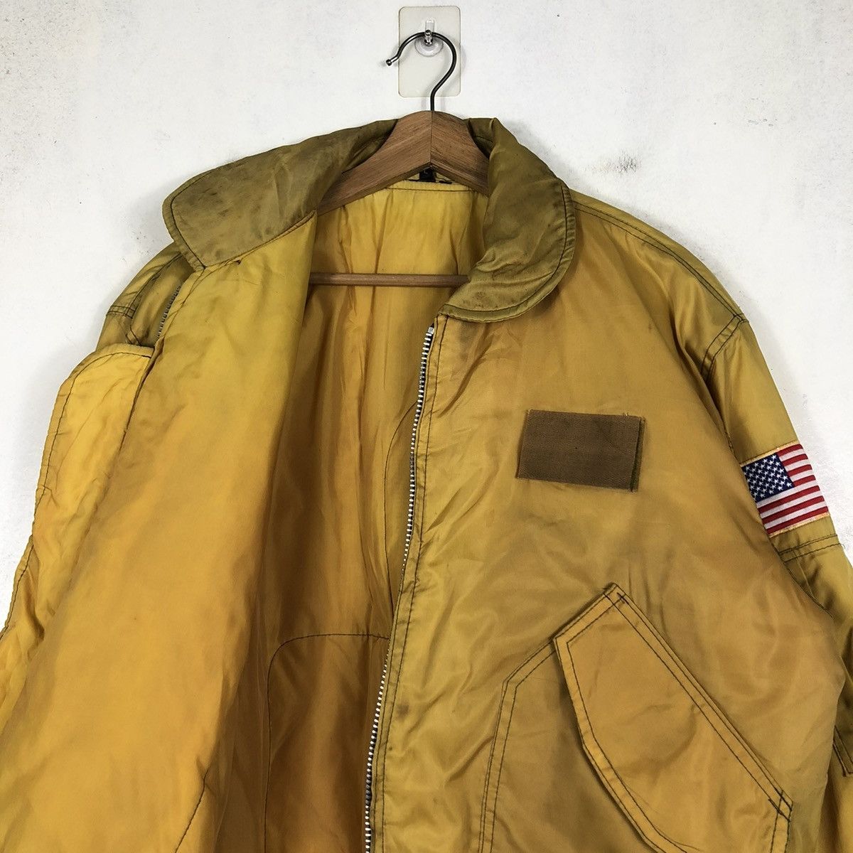 Vintage 📌VINTAGE BOMBER JACKET FLY MILITARY USA FLAG BUZZ RICKSON Size US L / EU 52-54 / 3 - 13 Thumbnail