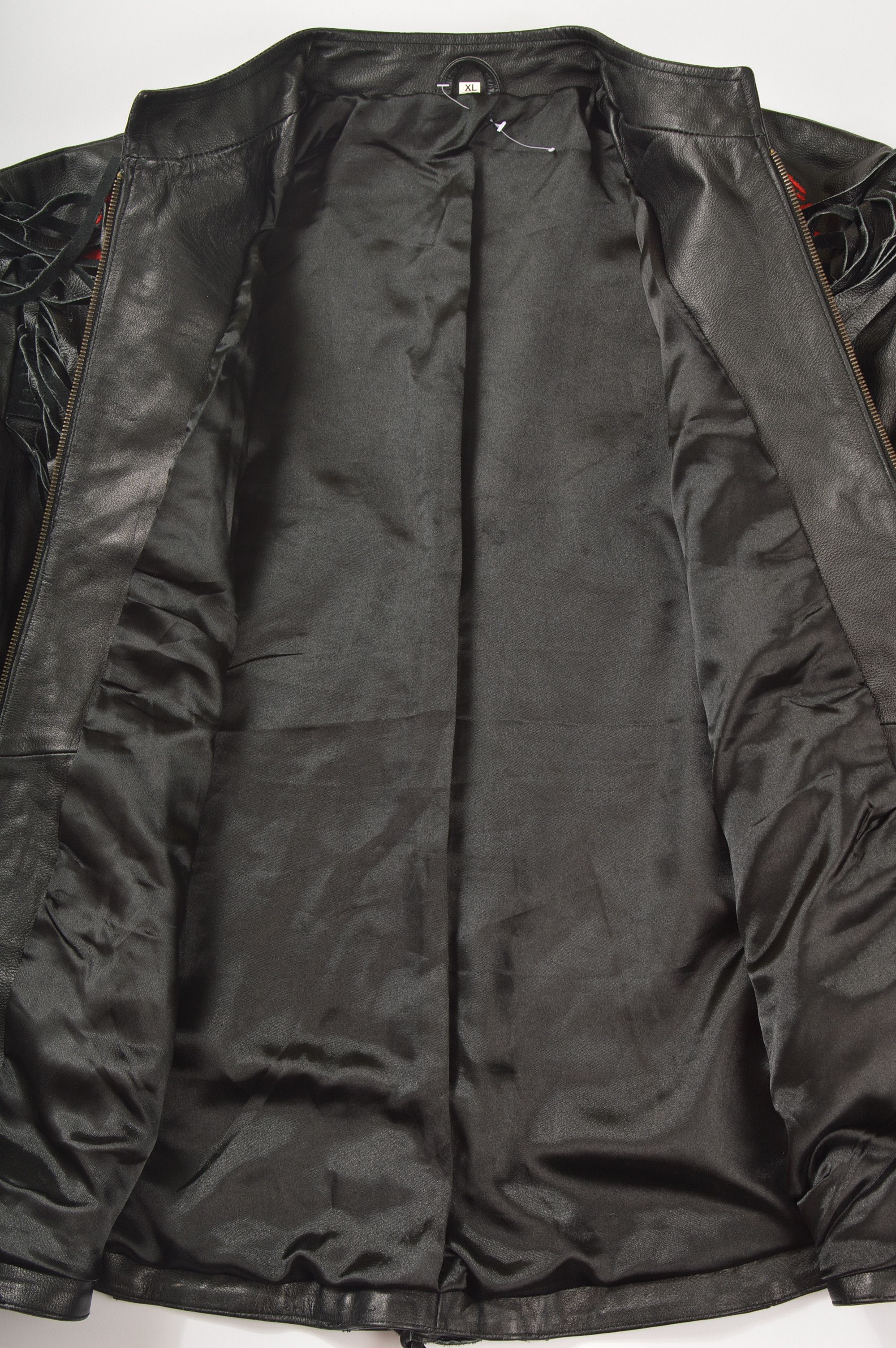 Vintage Vintage Fringed Biker Motorcycle Leather Jacket Size XL / US 12-14 / IT 48-50 - 4 Thumbnail