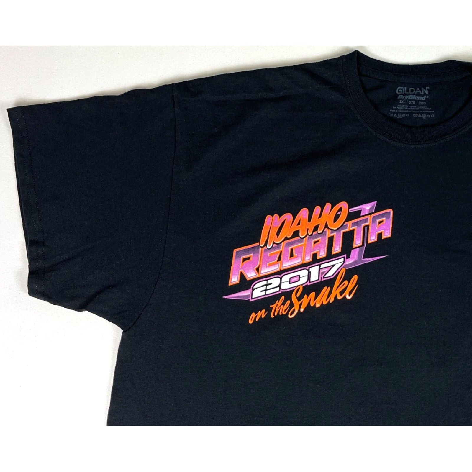 Gildan 2017 Idaho Regatta on the Snake T-Shirt Motorsports Speedboat Double-Sided Sz 2XL Black Men Tee Size US XXL / EU 58 / 5 - 4 Thumbnail
