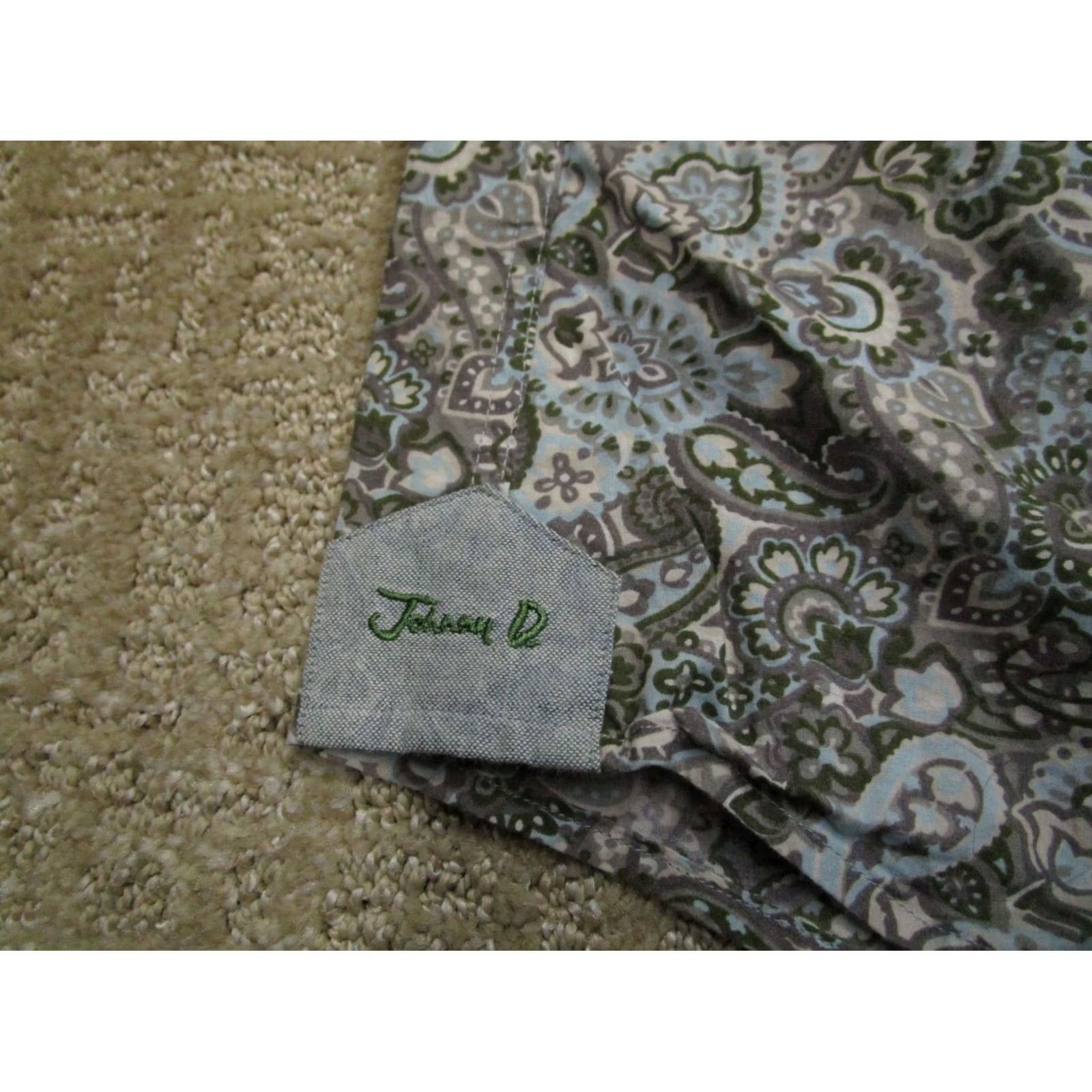 Vintage Johnny D Button-Up Shirt Men XL Blue Paisley Western Cowboy Long Sleeve Size US XL / EU 56 / 4 - 7 Thumbnail