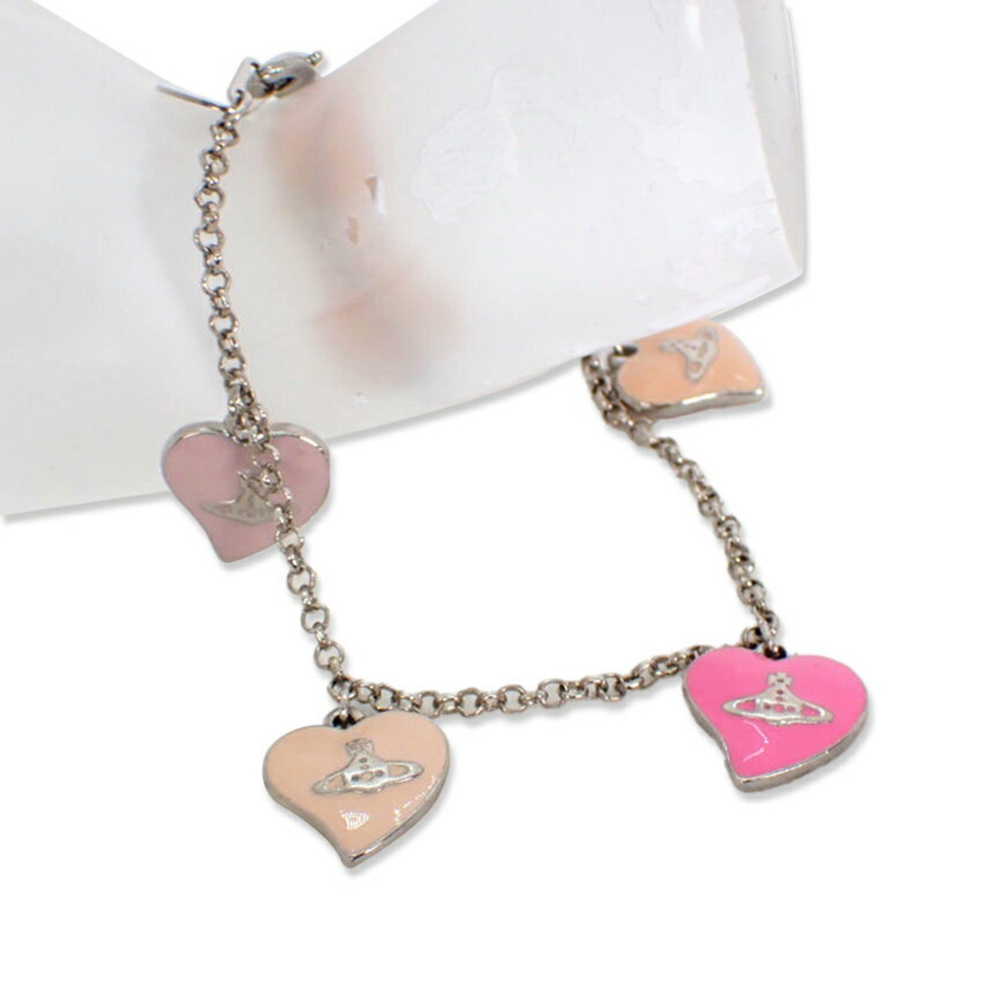 image of Vivienne Westwood Enamel Heart Bracelet, Women's