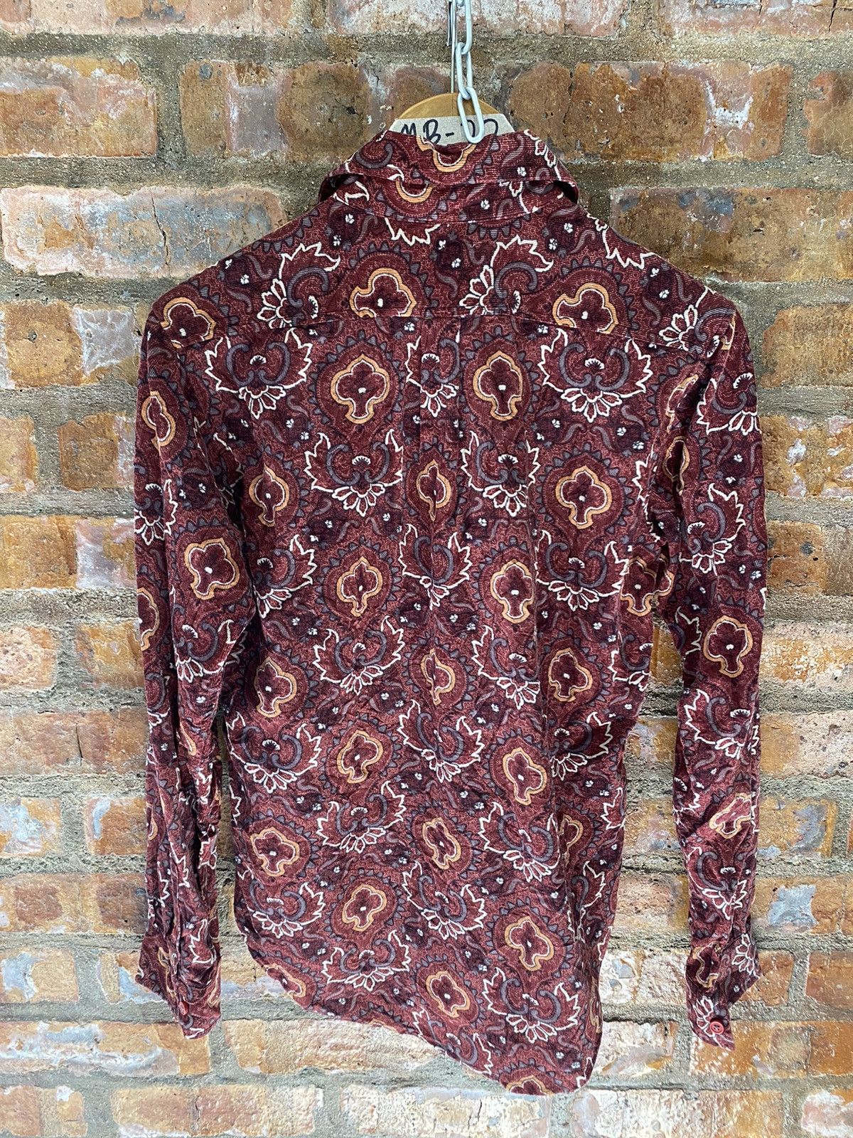 Katharine Hamnett London 2000s Tribal Paisley velour shirt Size US S / EU 44-46 / 1 - 8 Thumbnail
