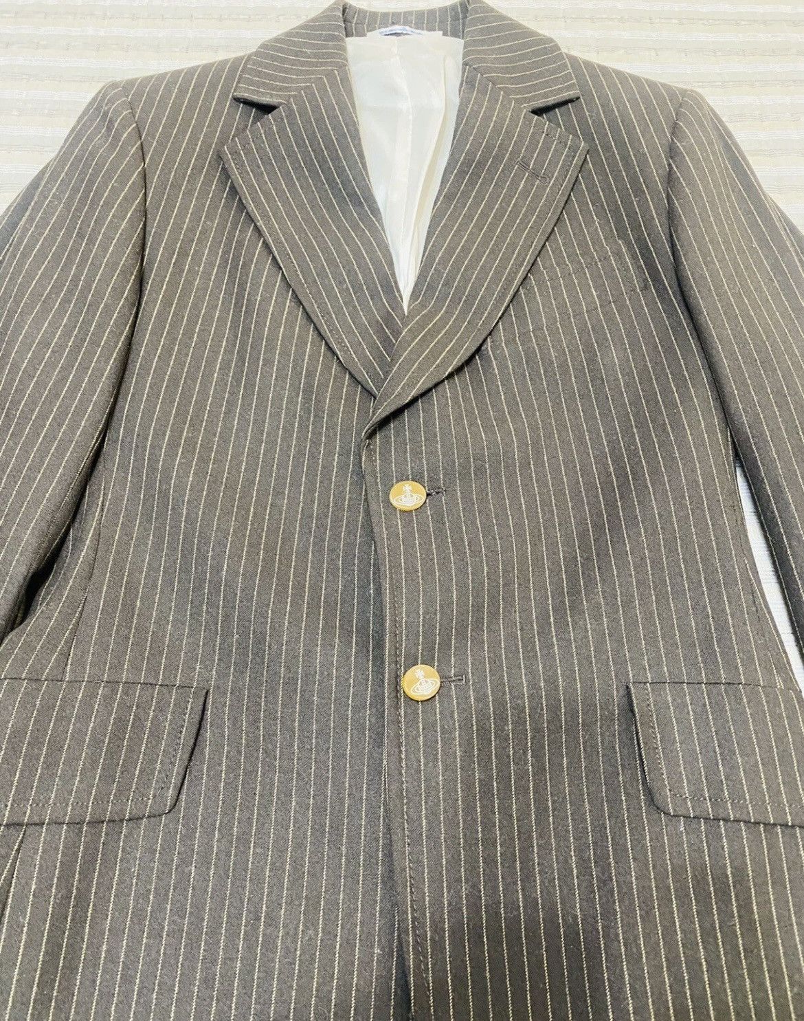 Vivienne Westwood Vivienne Westwood pin stripe brown suit Size 48R - 17 Thumbnail