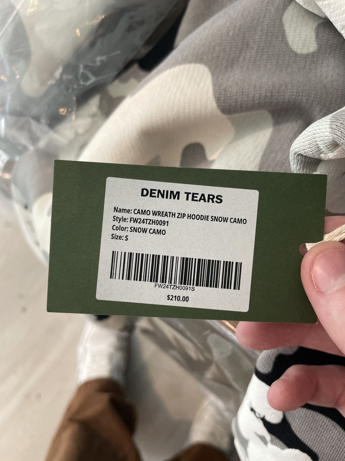 DENIM TEARS Denim Tears Cotton Wreath Zip Hoodie Snow Camo S Size US S / EU 44-46 / 1 - 8 Thumbnail