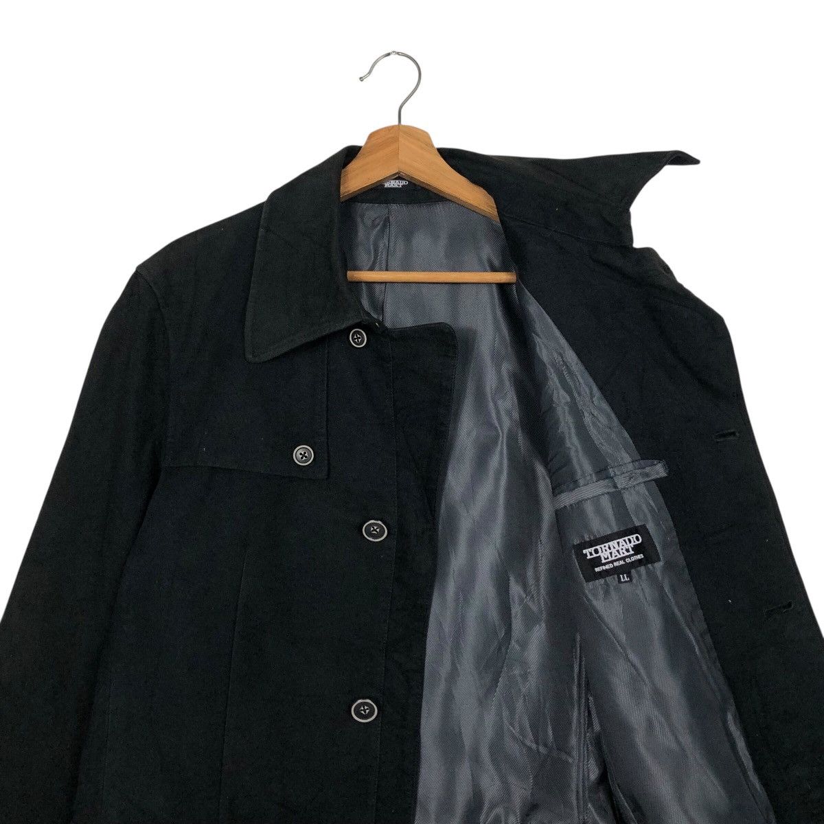 Tornado Mart 📌Rich Black Vintage Chore Work Jacket Tornado Mart Japan Size US L / EU 52-54 / 3 - 13 Thumbnail