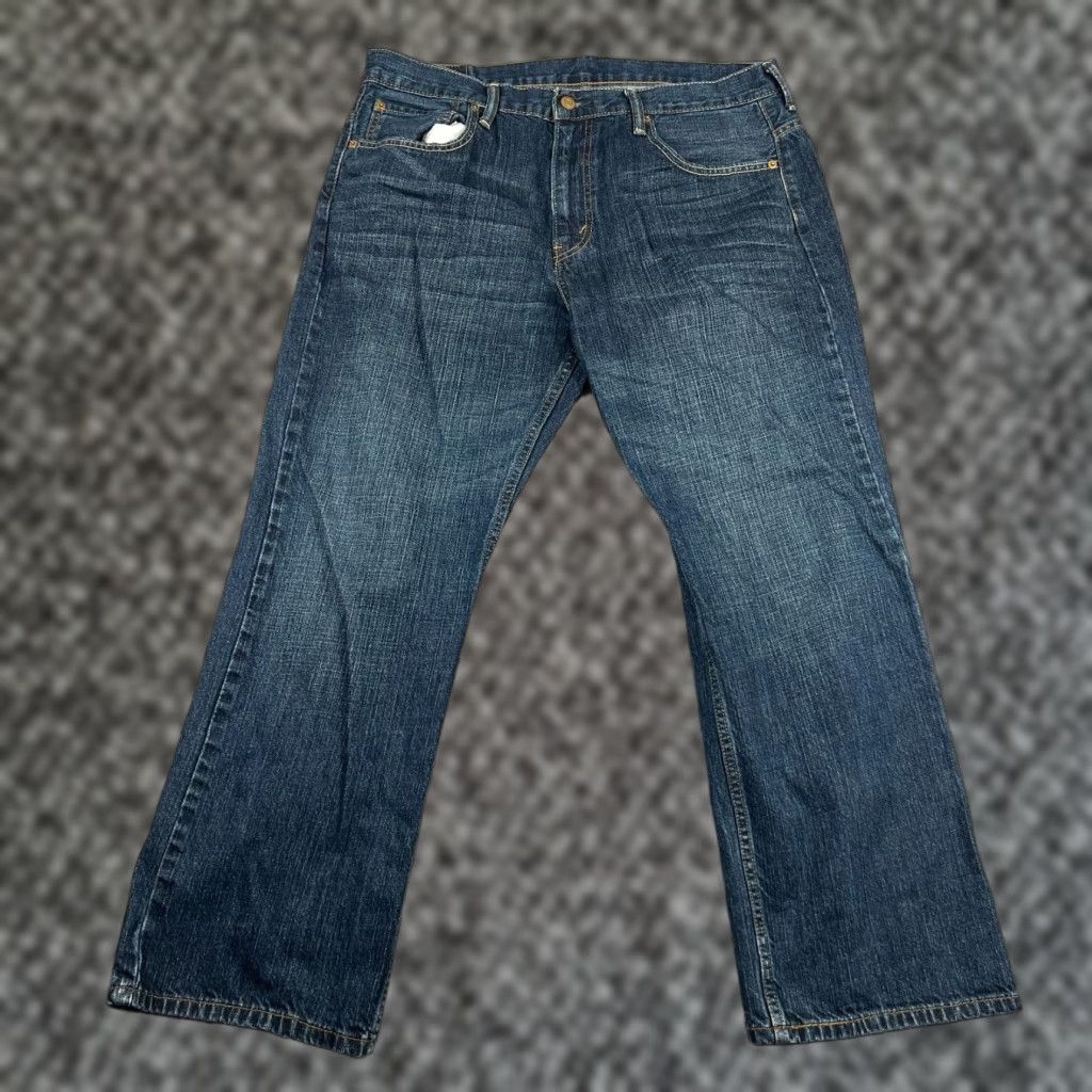 Levi's Levi's 569 Jeans Mens 36x28 Loose Fit Straight Leg Blue Dark Wash Size US 34 / EU 50 - 1 Thumbnail