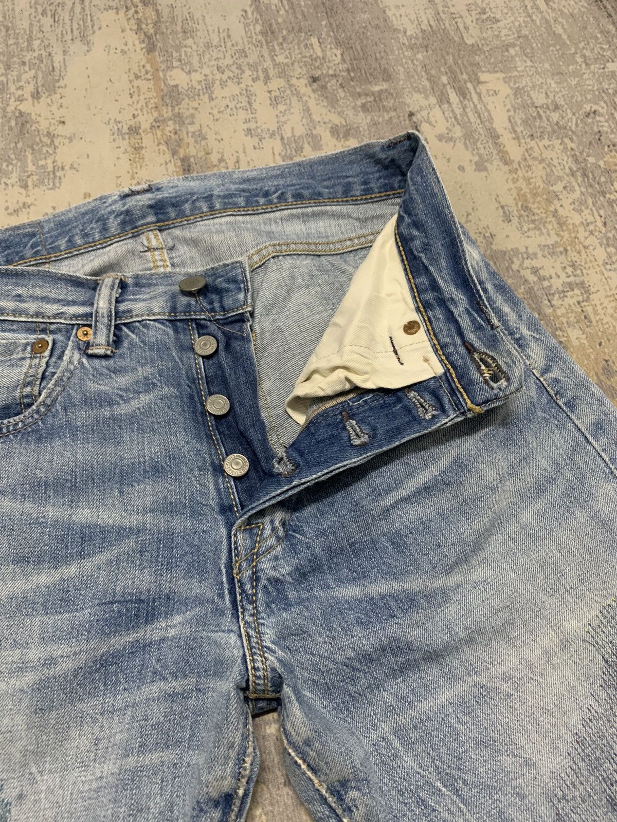 Levi's Vintage Levis 501 Red Line Selvedge Denim Jean 29x30.5 Size US 29 - 8 Thumbnail