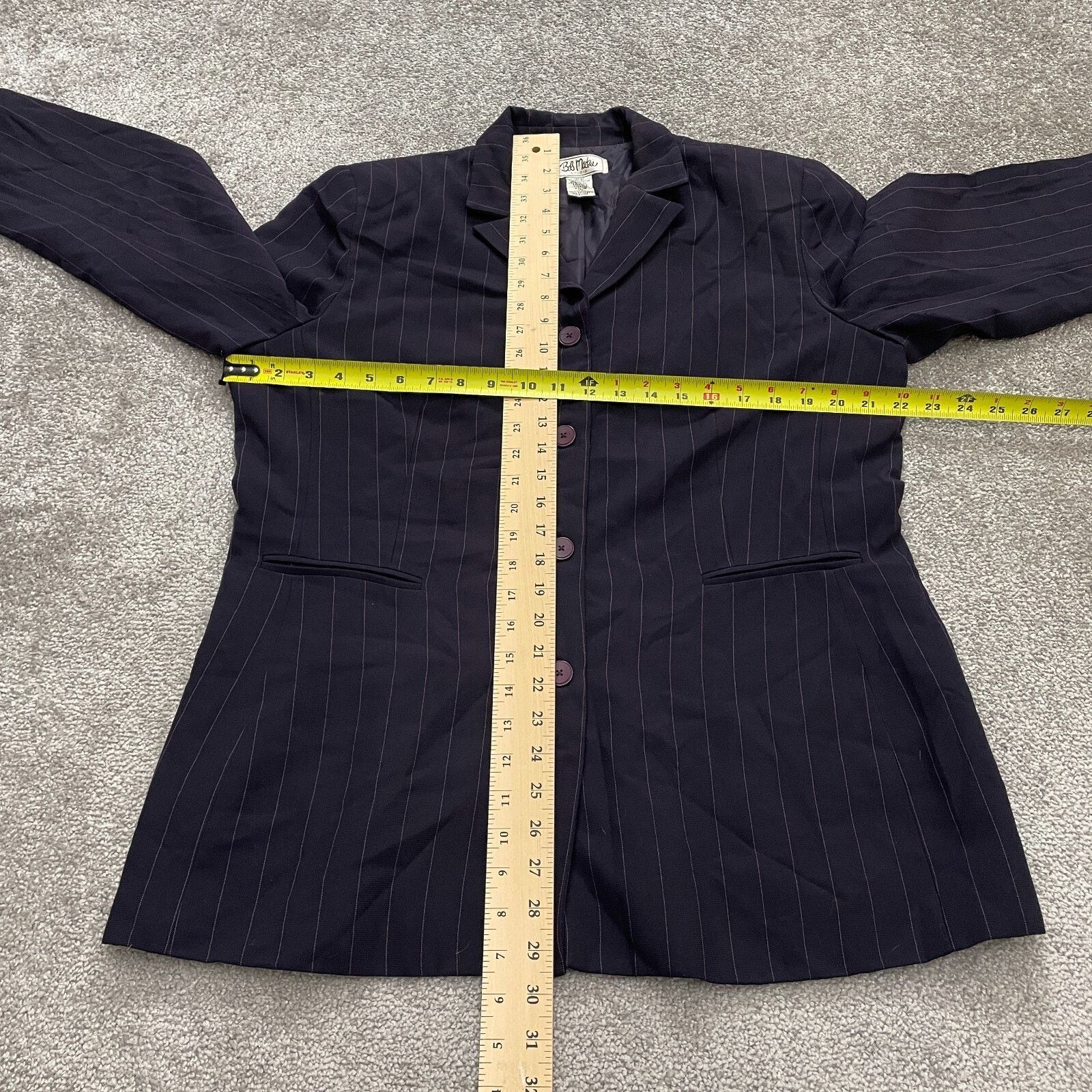 Bob Mackie Bob Mackie Blazer Mini Skirt Suit Set Womens 16 Purple Strip Size 34" / US 12 / IT 48 - 16 Thumbnail