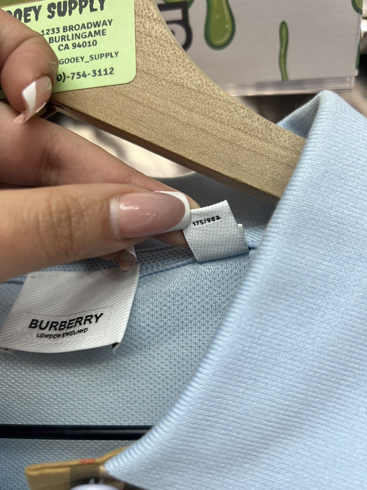 Burberry Burberry Baby Blue Polo Tee Size US L / EU 52-54 / 3 - 8 Thumbnail