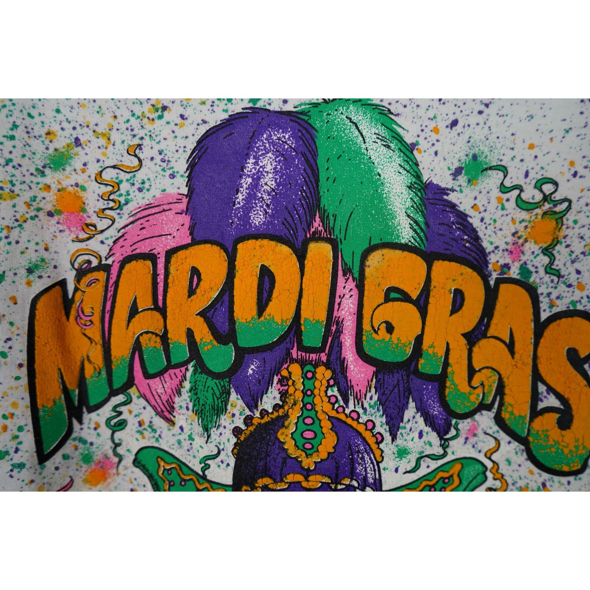 Vintage 90s Mardi Gras New Orlean L Vintage Tshirt #381 Size US L / EU 52-54 / 3 - 4 Thumbnail