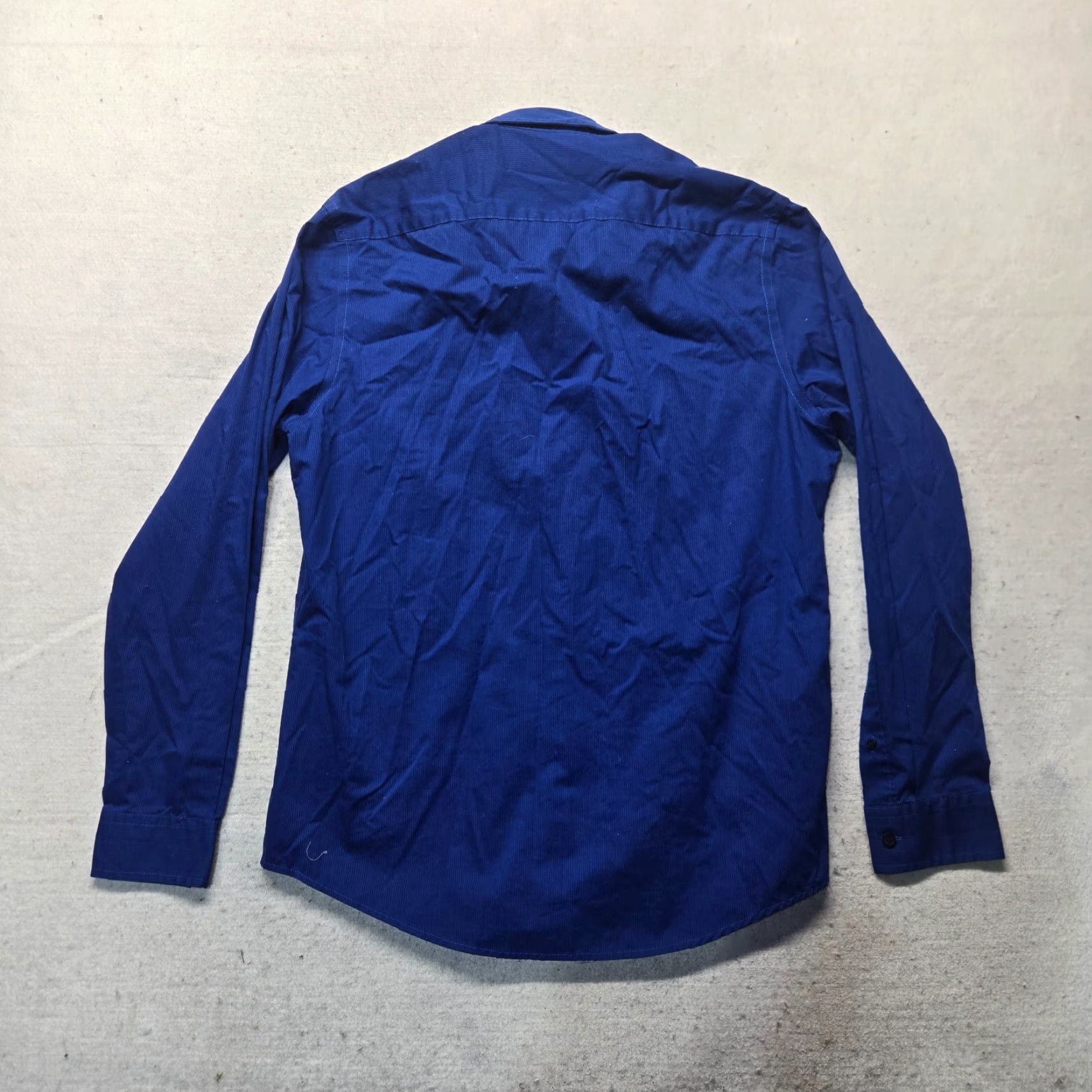 Alfani Alfani Shirt Mens Regular Medium Blue Solid Stretch Dress Shirt 72% Cotton/25% Nylon/3% Spandex AlfaTech 15-15.5 32-33 M Size 40R - 7 Thumbnail