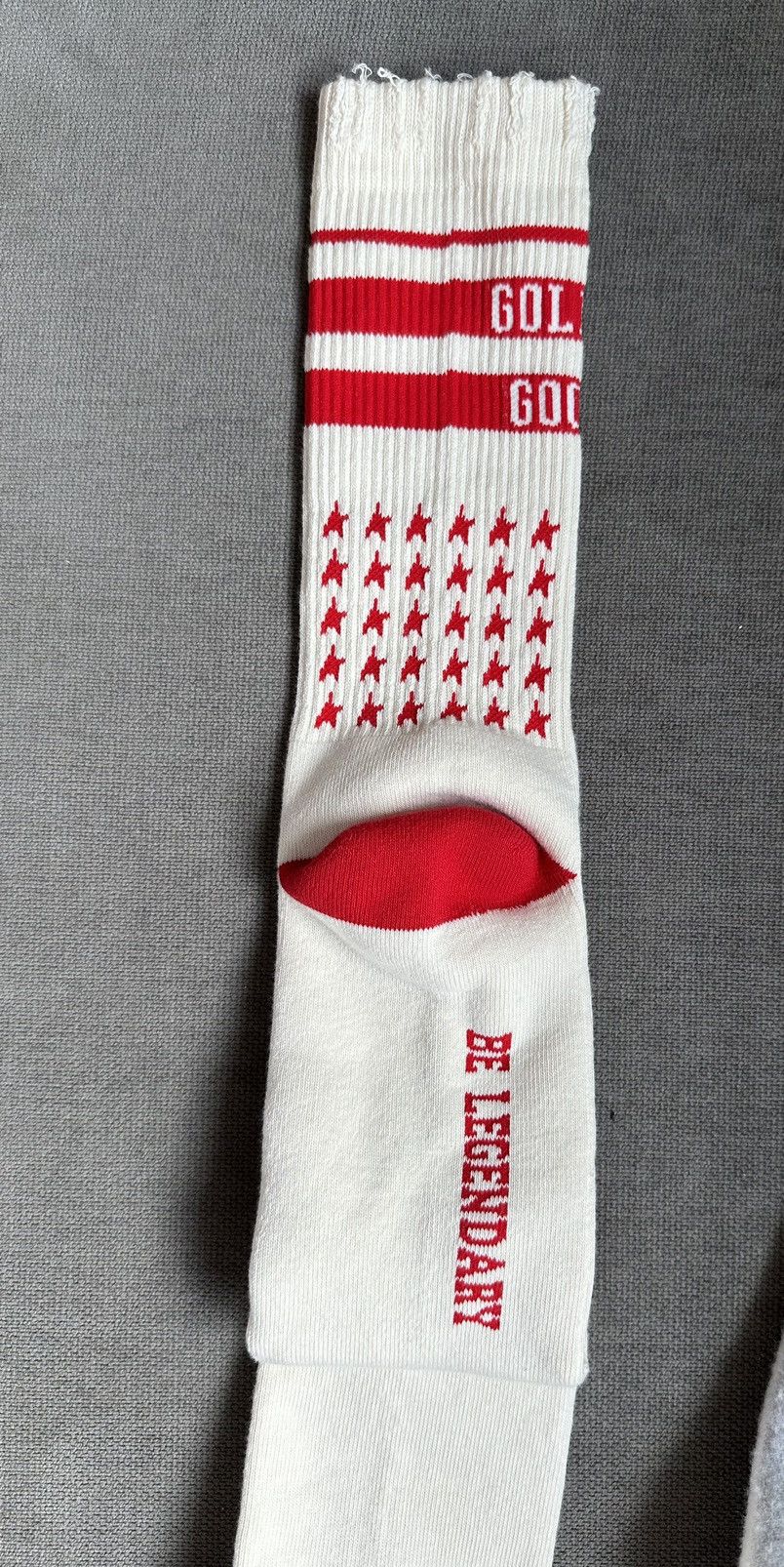 Golden Goose Golden Goose Unisex Red and White Star Socks Size ONE SIZE - 2 Thumbnail