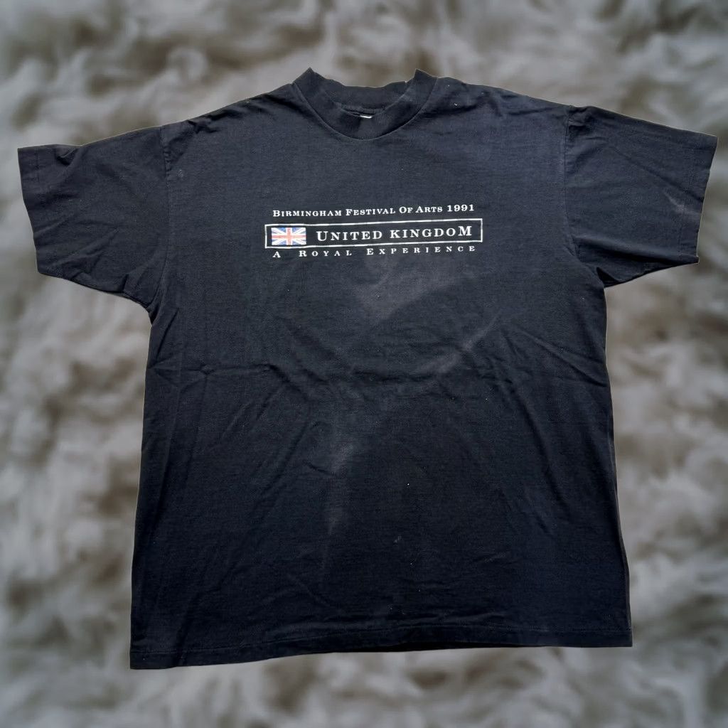Vintage VINTAGE Birmingham Art Festival T Shirt Mens XL Black Cotton Crew Neck Graphic Print UK Alabama British Experience 90s Mens Size US XL / EU 56 / 4 - 1 Thumbnail