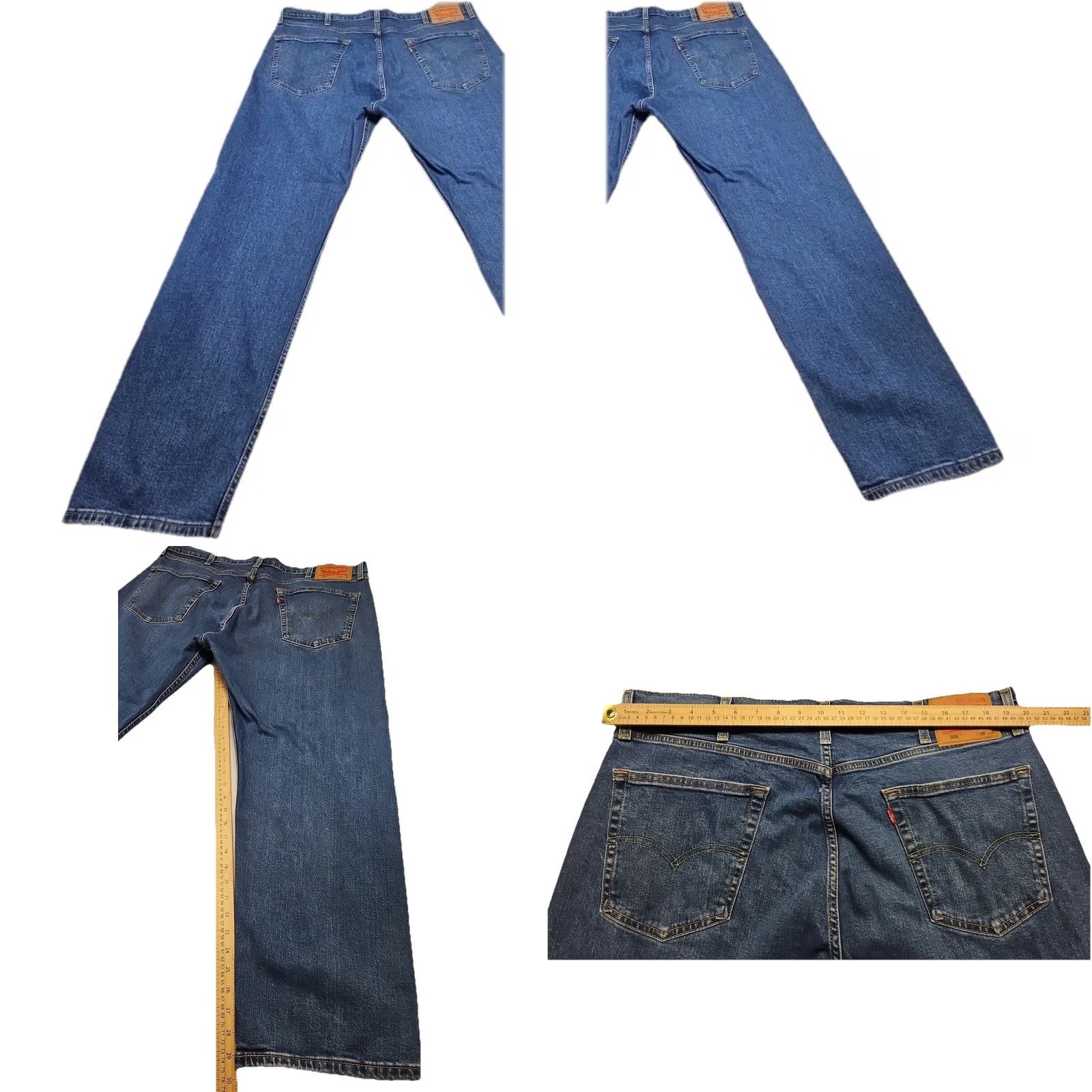 Levi's Levi’s 505 Regular Fit Straight Leg Jeans Men’s 38x30 Blue Denim Size US 38 / EU 54 - 8 Thumbnail