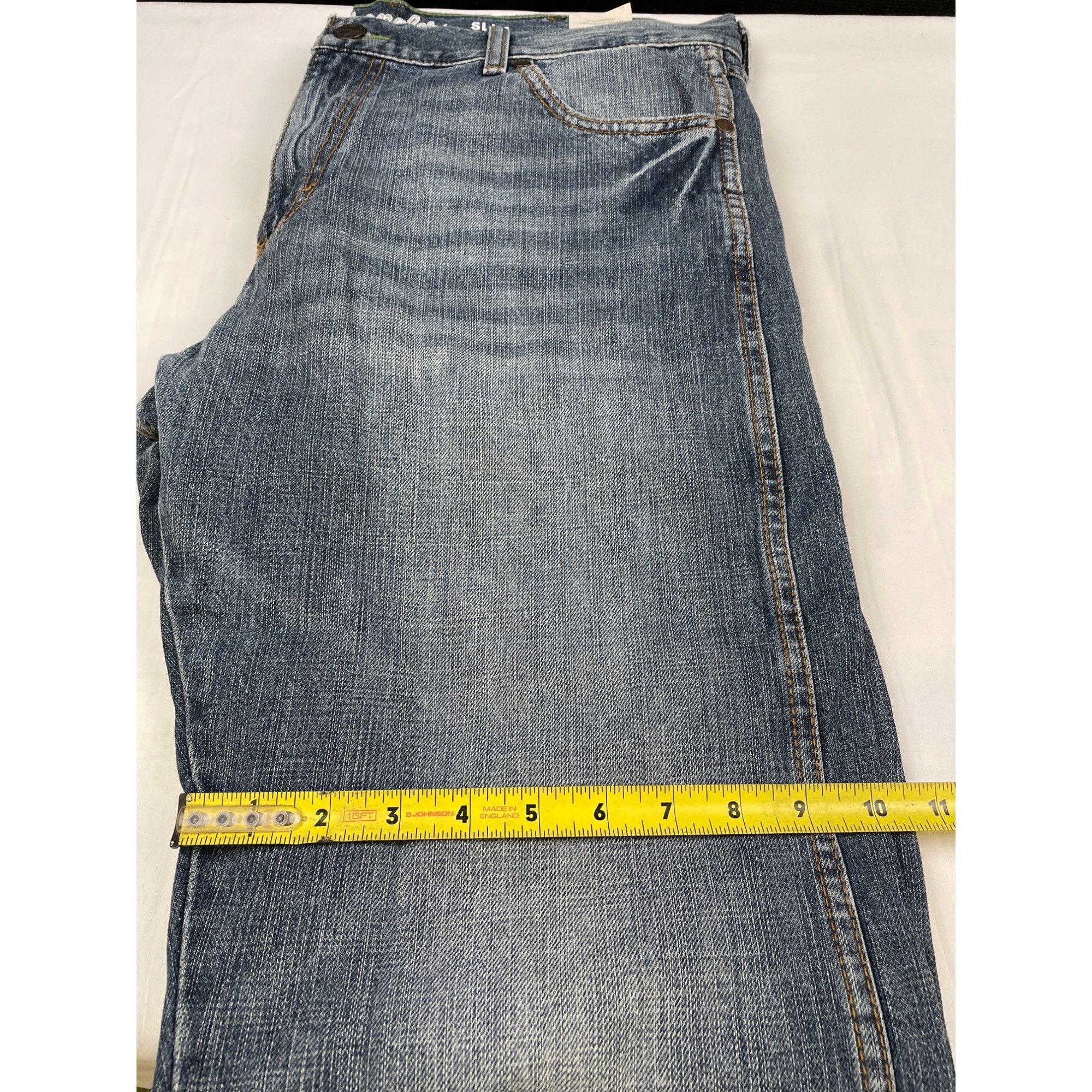 Wrangler Wrangler Men's Blue Jeans Slim Straight 36 x 34 SKU 4575 Size US 36 / EU 52 - 6 Thumbnail