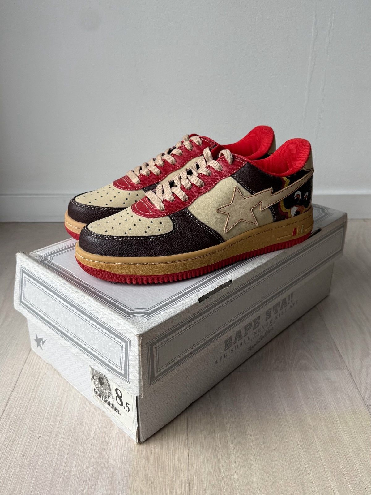 Bape 2007 Bapesta Low Kanye West College Drop Out Size US 8.5 / EU 41-42 - 2 Thumbnail