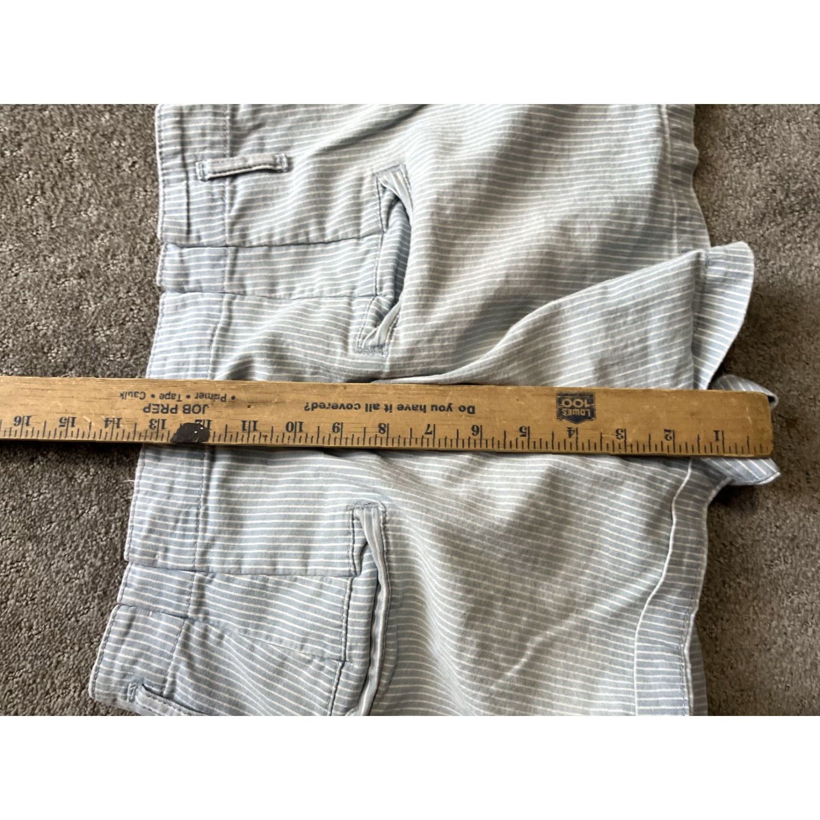 American Eagle Outfitters American Eagle Shorts Womens 8 Blue White Striped Highest Rise Mom Short Preppy Size 30" / US 8 / IT 44 - 5 Thumbnail