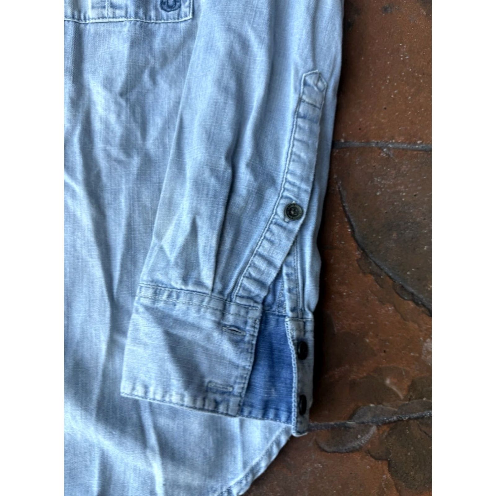 True Religion True Religion Shirt Western Button-Up Long Sleeve Women's Small Gray White Casual Size S / US 4 / IT 40 - 6 Thumbnail