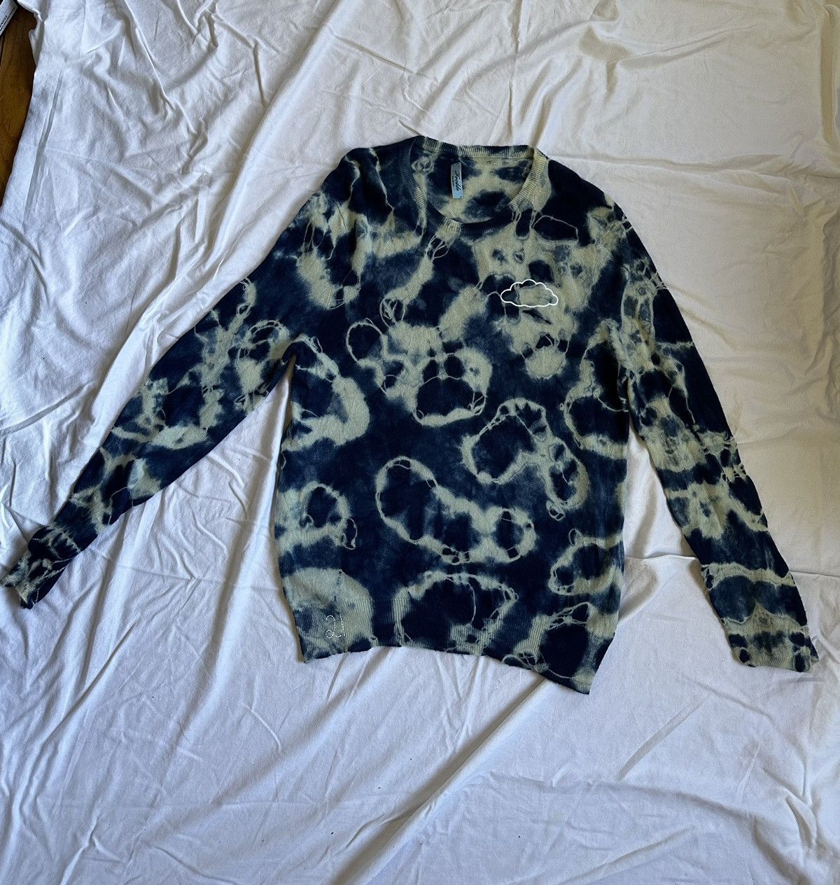 image of Naadam Freddo Blue Cashmere Sweater in Bleu, Men's (Size Large)