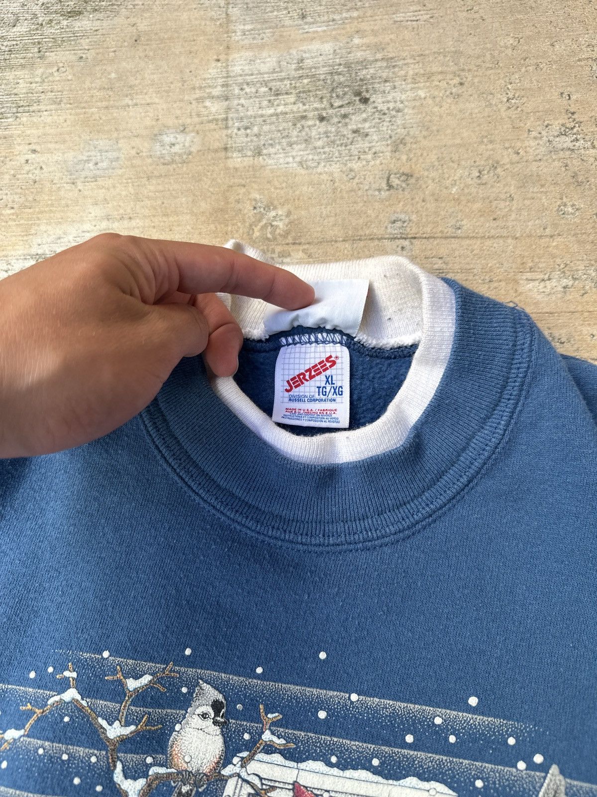Other Vintage 90s Cyan Cottage Core Snow Nature Crewneck XL Size US XL / EU 56 / 4 - 6 Thumbnail