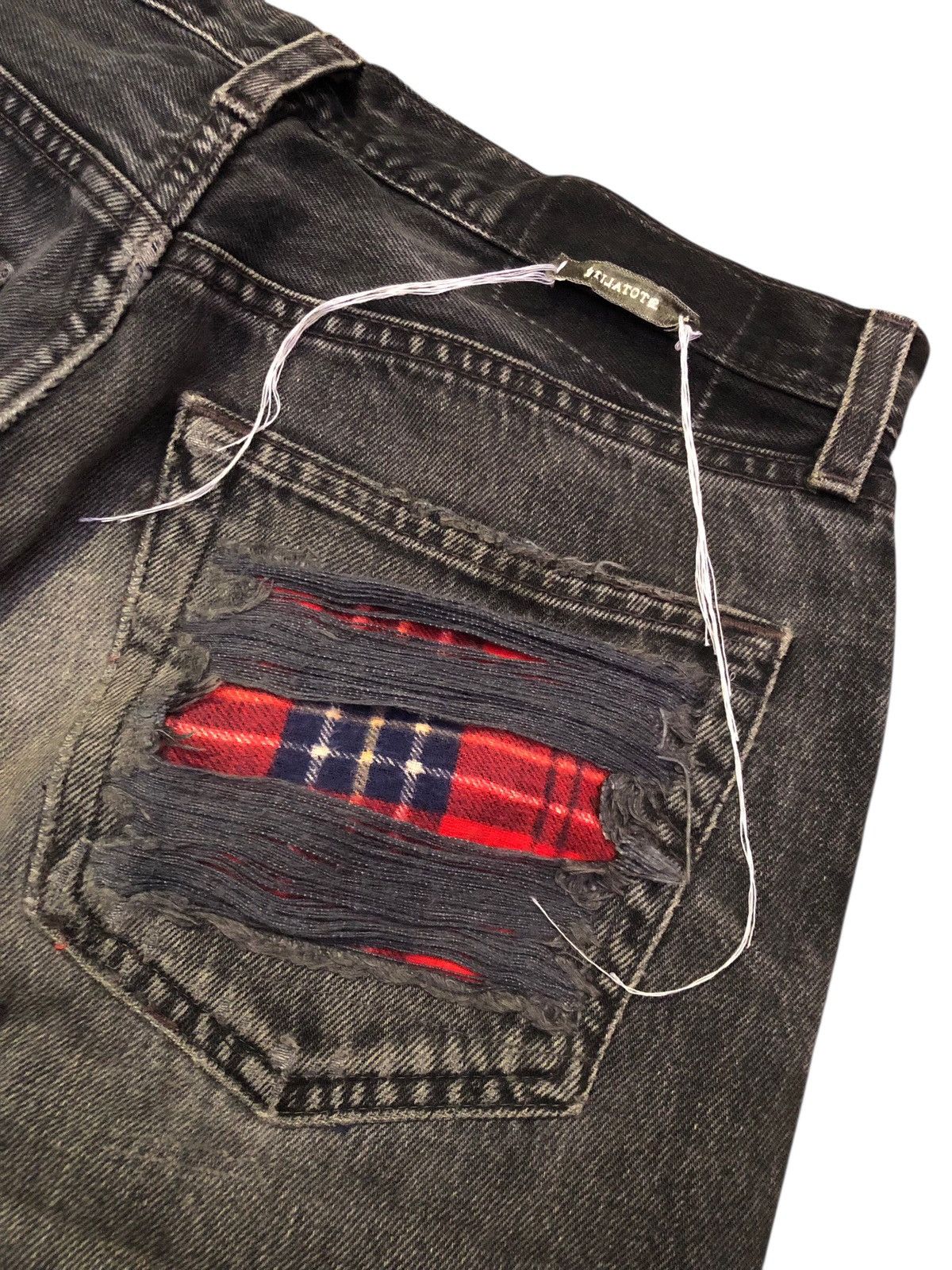 Levi's 🔥Vintage LEVIS x LaTOTALITE Distressed Patchwork 501xx Jeans Size US 32 / EU 48 - 9 Thumbnail