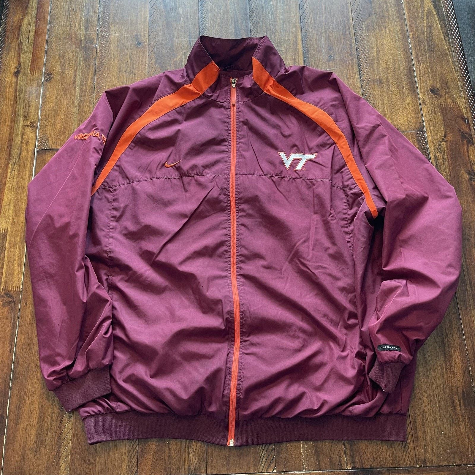 Nike Virginia Tech Hokies Jacket 2XL Maroon Nike ClimaFit VT XXL Size US XXL / EU 58 / 5 - 3 Thumbnail