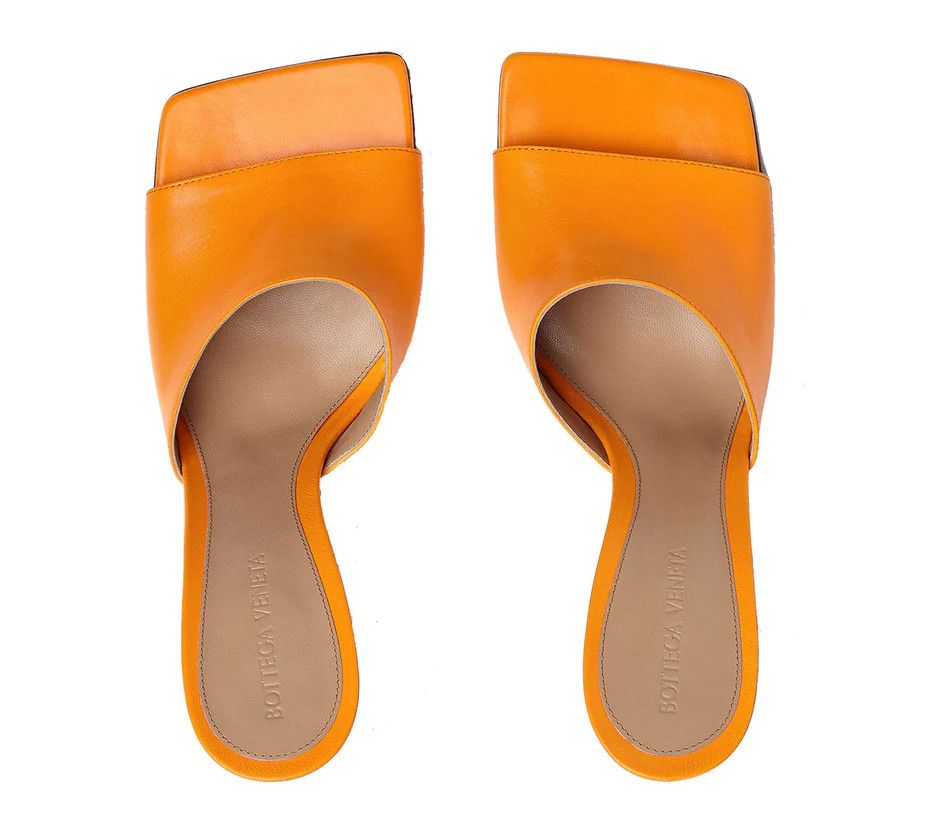 Bottega Veneta o1mle0325 Stretch Mules in Tangerine Size US 7 / IT 37 - 3 Thumbnail
