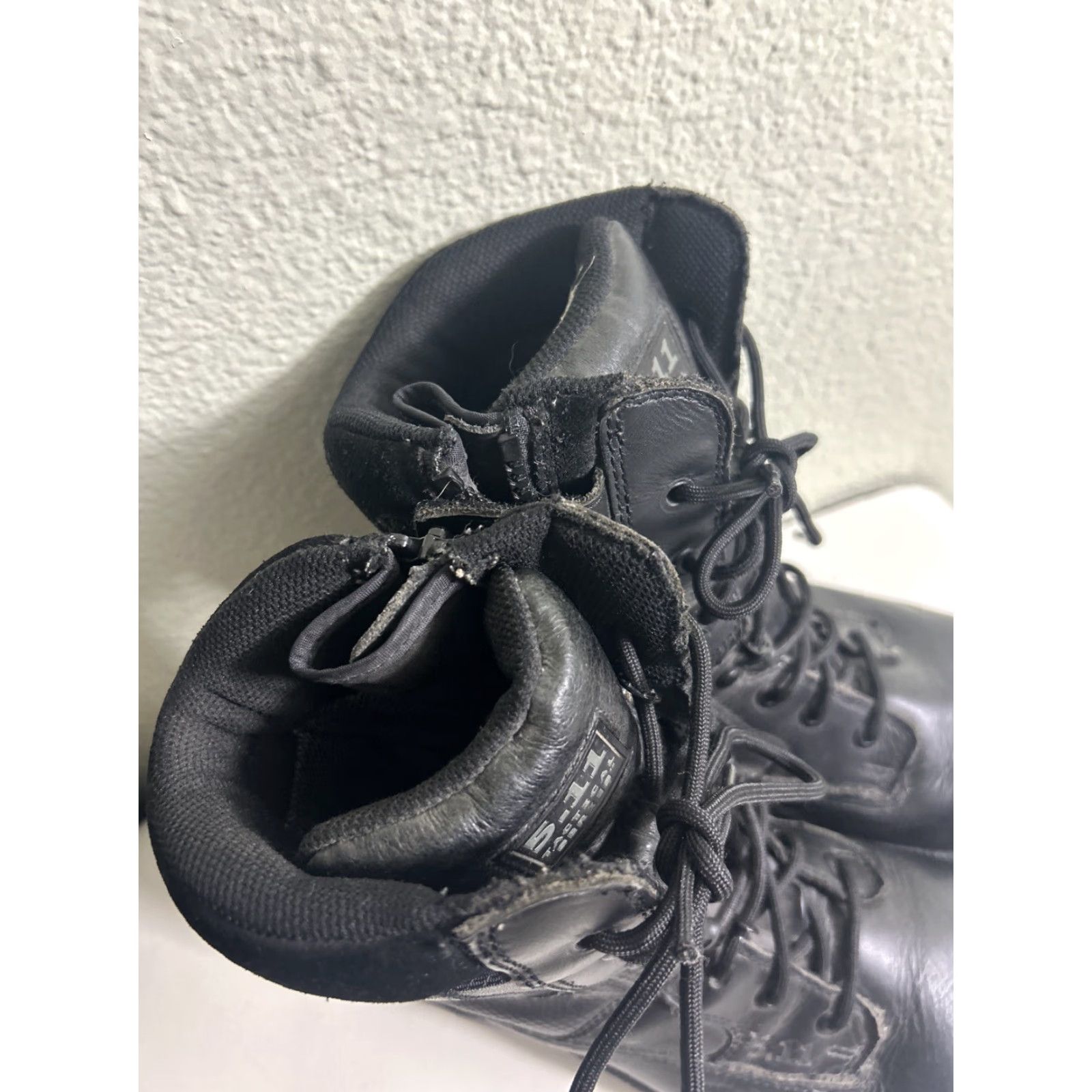 Vintage 5.11 Tactical ATAC Shield 8" Side Zip Comp. Toe Boot 12003 Black Size 10 Men Leather Zipper Combat Round Toe Lace Up M Size US 10 / EU 43 - 6 Thumbnail