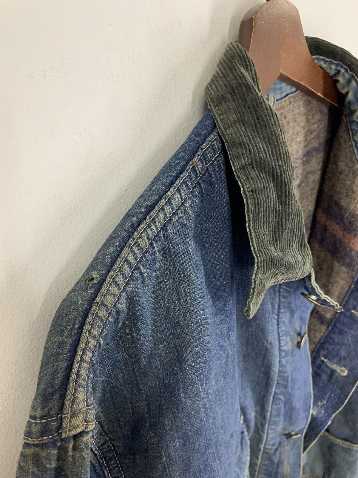 Original Montgomery × Vintage 1950’s Power House Blanket-Lined Denim Chore Worker Jacket Size US L / EU 52-54 / 3 - 13 Thumbnail