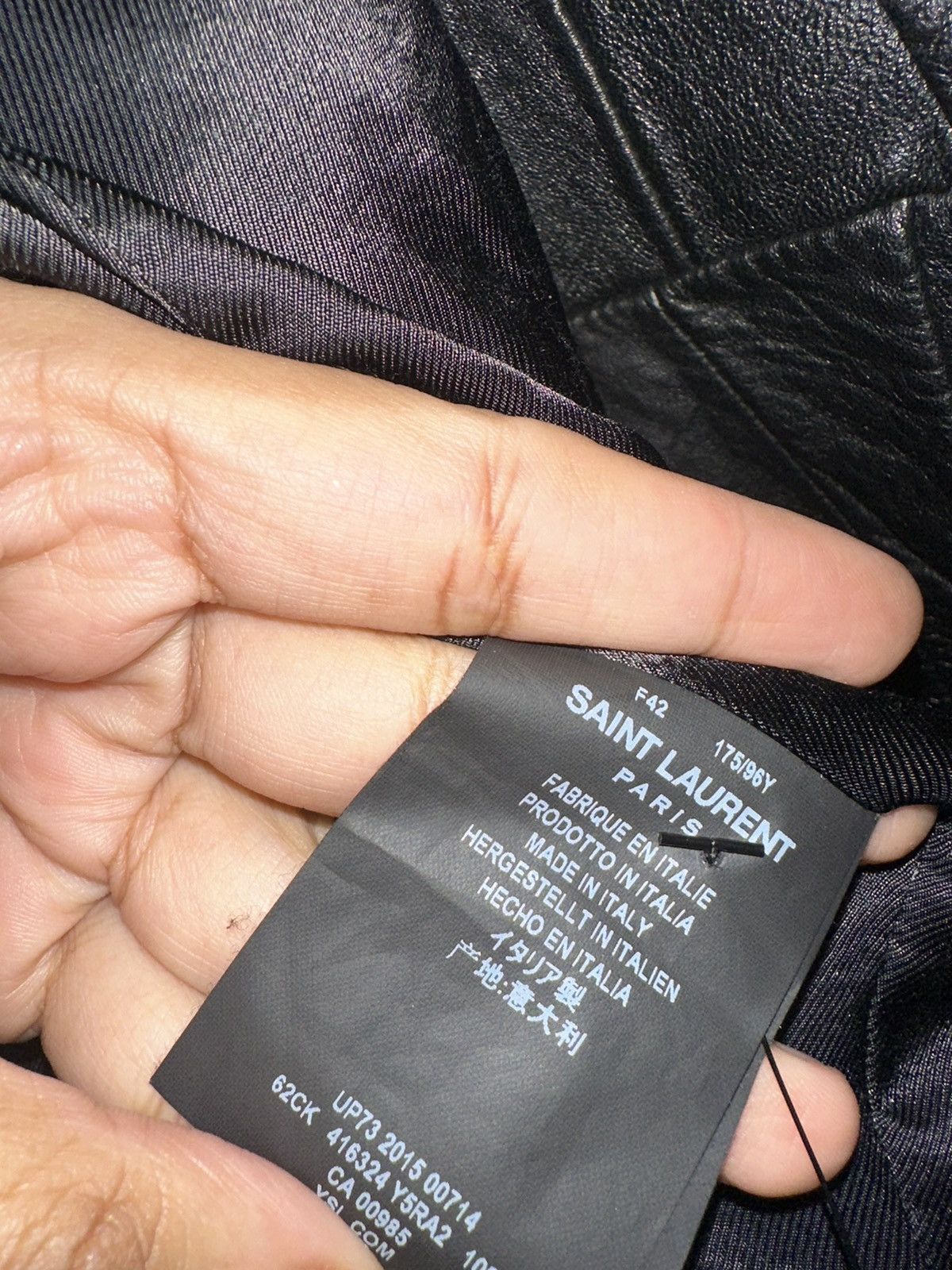 Saint Laurent Paris $9900 Saint Laurent Patchwork Rider Jacket Size US S / EU 44-46 / 1 - 8 Thumbnail