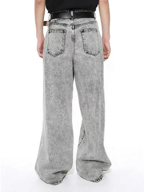 VIBE Vintage wash baggy micro flare jeans Size US 30 / EU 46 - 5 Thumbnail