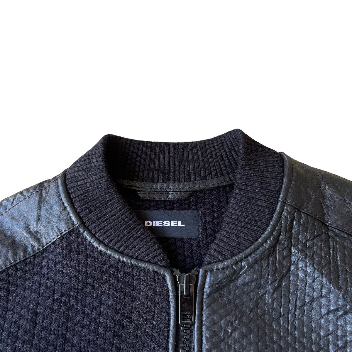 Vintage Diesel Sheepskin Leather Bomber Jacket
