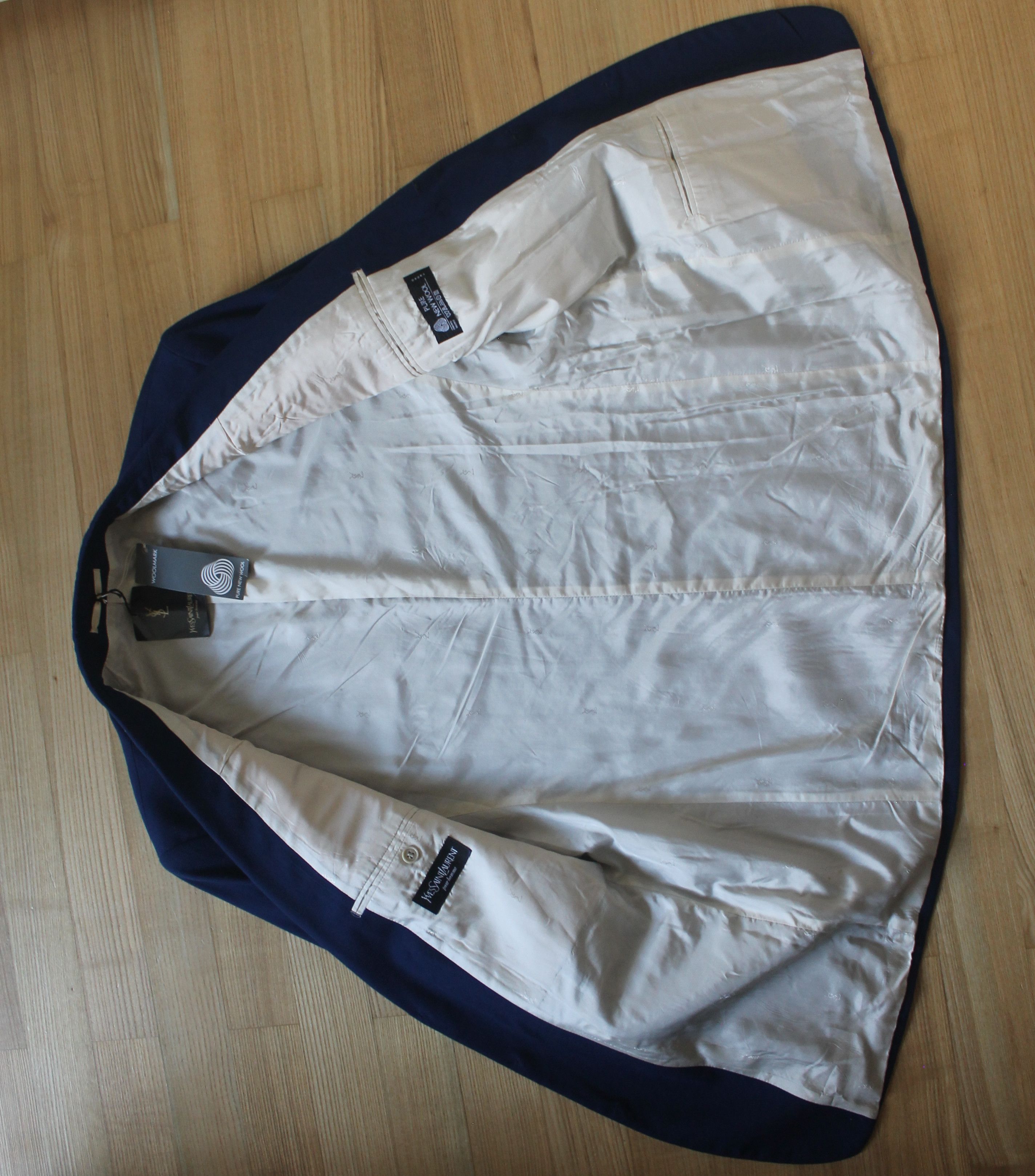 Vintage × Yves Saint Laurent Vintage Yves Saint Laurent New Navy Blazer Size 50R - 8 Thumbnail