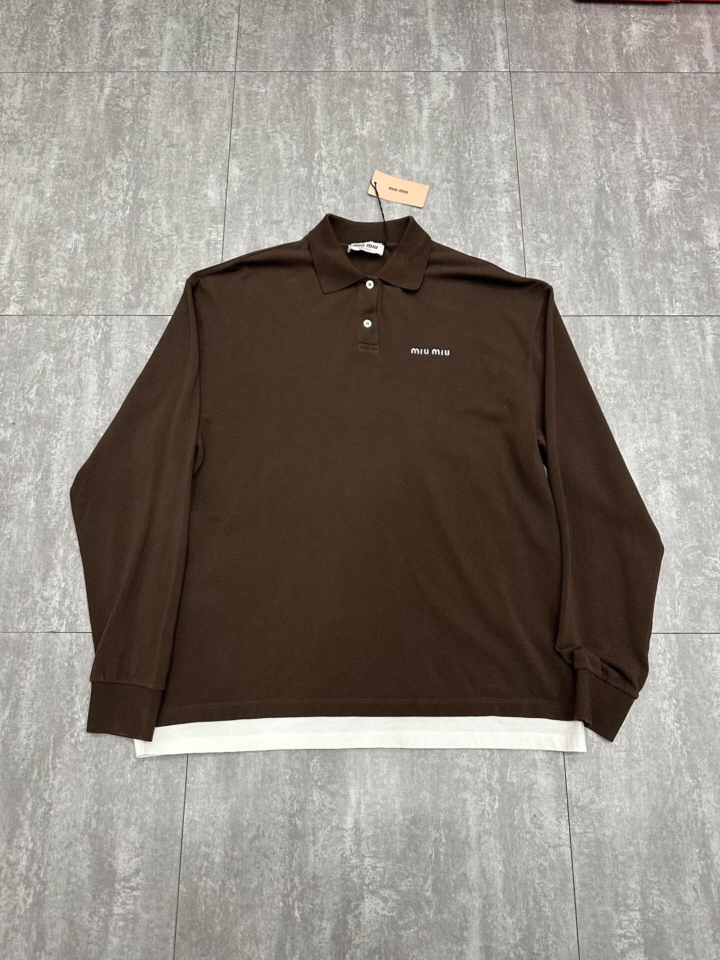 Miu Miu Miu Miu Brown T-Shirt S Women Size S / US 4 / IT 40 - 1 Thumbnail