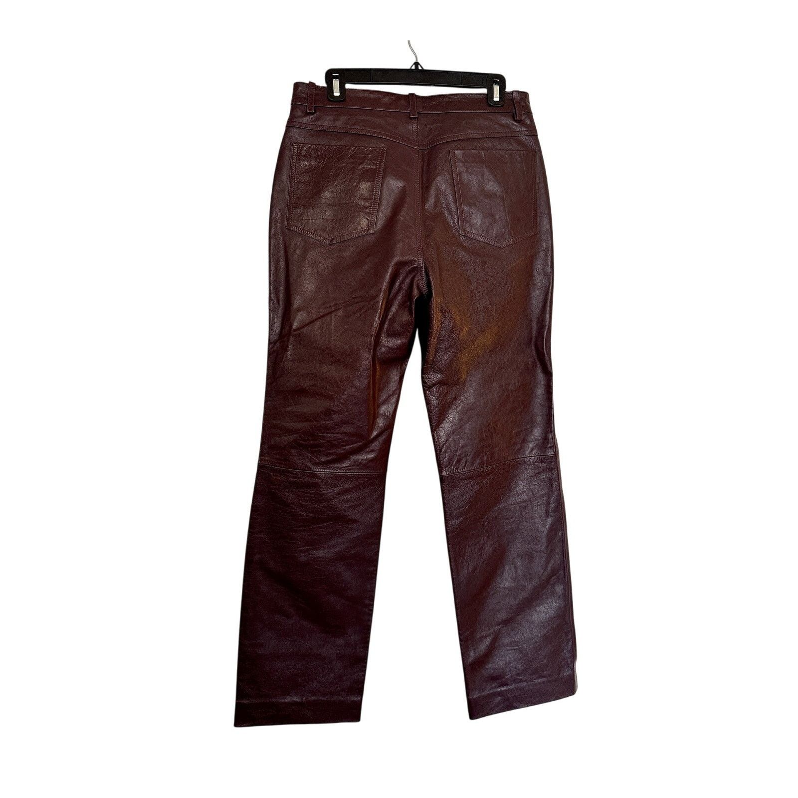Gucci Gucci NWT Bordeaux Soft Calf Leather Pants Size 31" - 2 Thumbnail