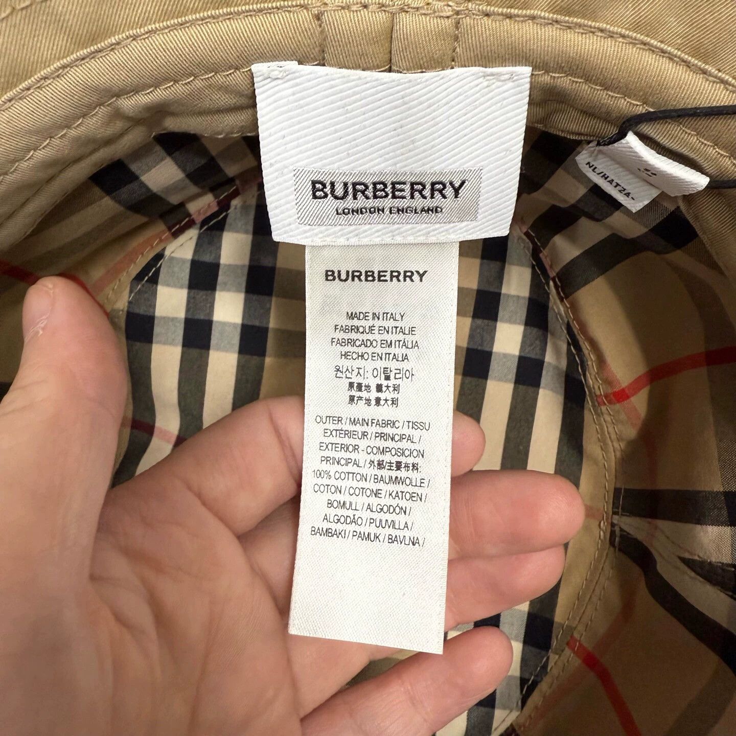 Burberry Burberry Khaki Check Fisherman Hat S New With Tags Size ONE SIZE - 7 Thumbnail