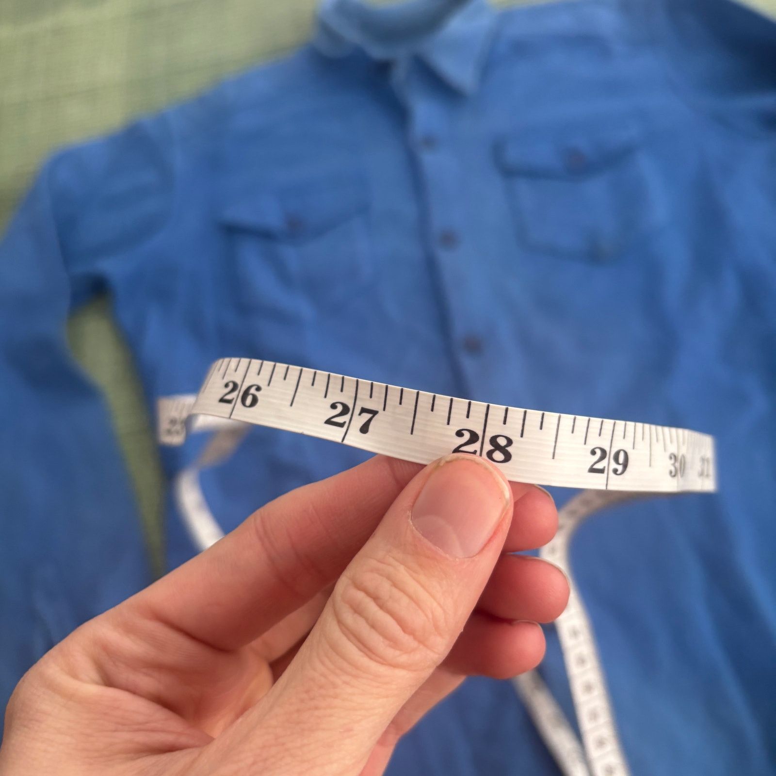 Vintage True vintage 50s/60s blue wool mens long sleeve flannel Size US L / EU 52-54 / 3 - 8 Thumbnail